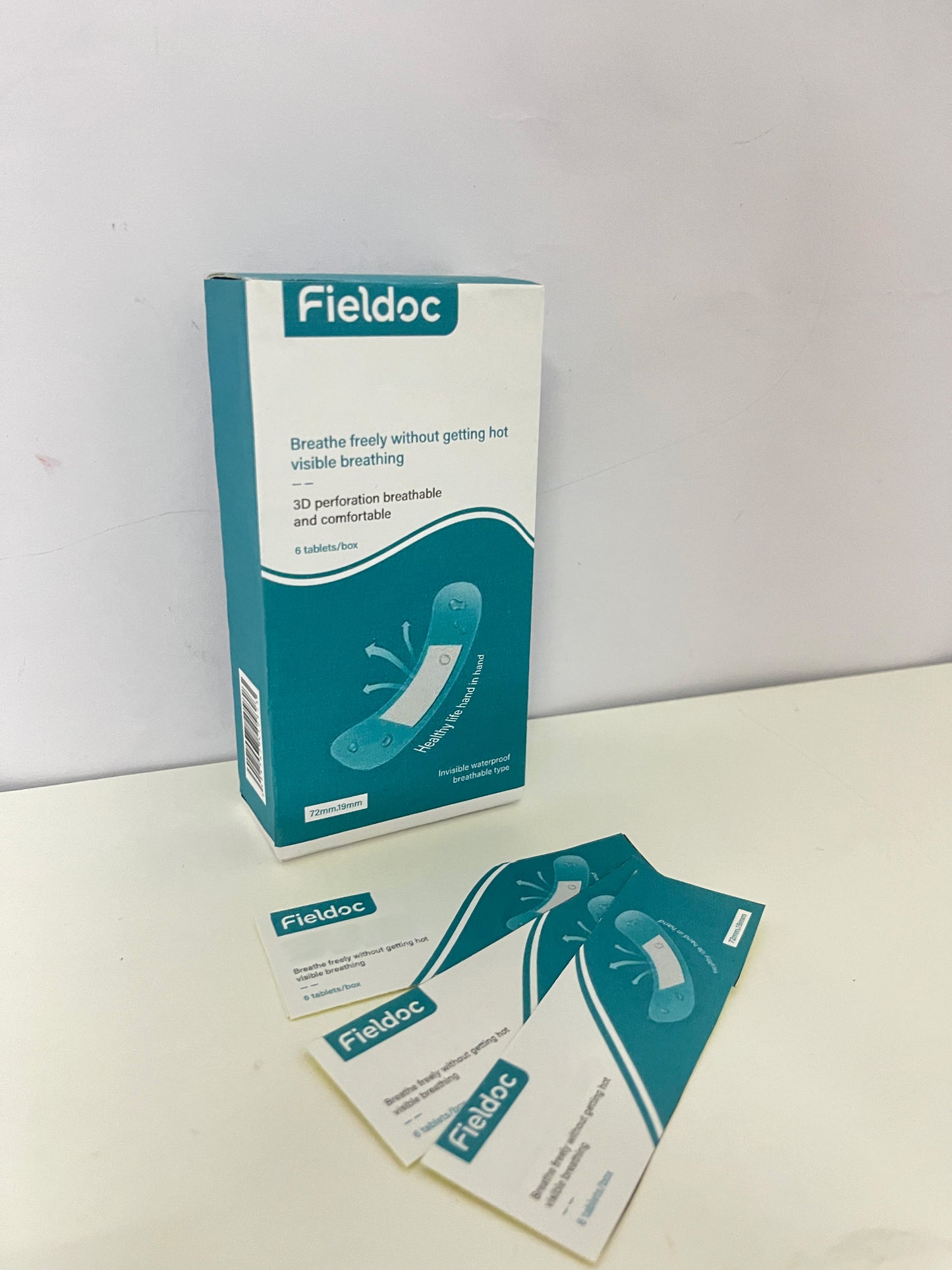 Fieldoc Skin-Friendly Adhesive Bandages (72mm×38mm, Waterproof)