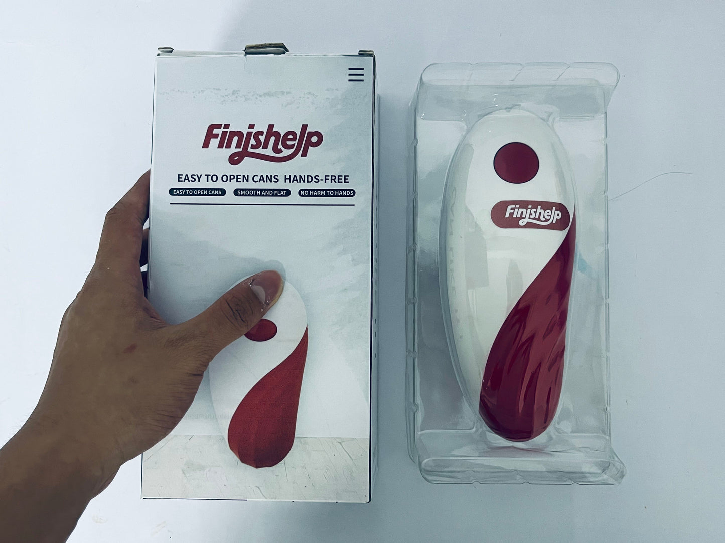 Finishelp Kitchen Automatic Safety Cordless One Tin Touch Electric Can Opener Professional Electric Can Opener One-touch switch Smooth can edge Being friendly to left-hander and arthritics