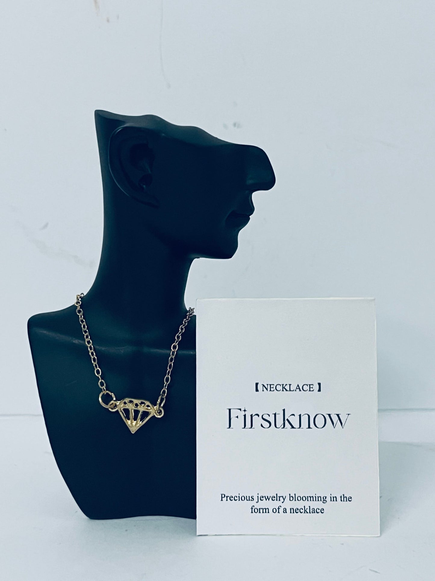 Firstknow Diamond-Shaped Charm Necklace, Diamond-Shaped Pendant, Motivating Necklace, Direct Sales Team Gifts, Inspiring Necklace, Daughter Gift, Wife Gift