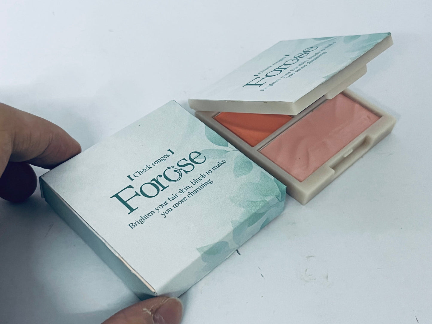 Forose 3-Color Blush Palette, Blendable Natural Glow Cheek Rouge for Brightening Complexion