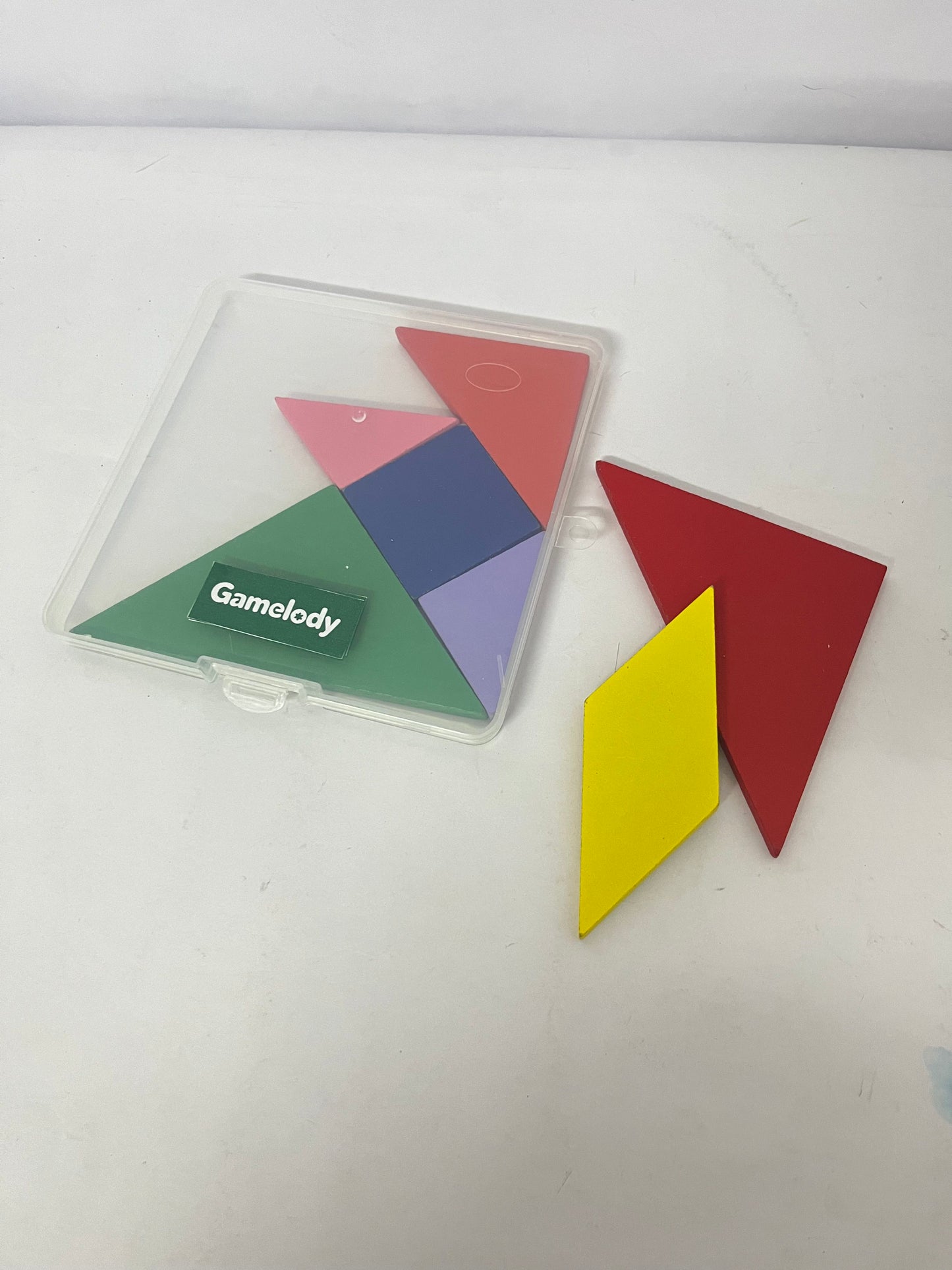 Gamelody Toy construction blocks Syhood Tangrams Puzzles for Students Party Favors Wooden Tangram Pattern Blocks Brain Logic Blocks for Manipulatives Games Educational Gifts and Party Favors(Classic)