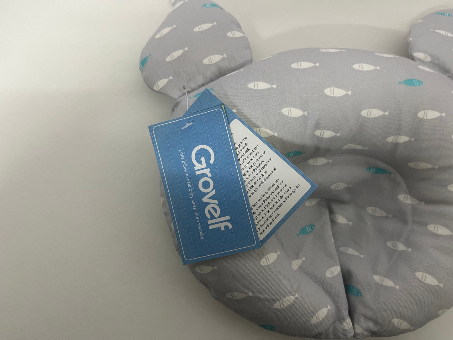 【Grovelf Bear Ear Baby Head-Shaping Pillow】—— Cozy Support for Infant Sleep