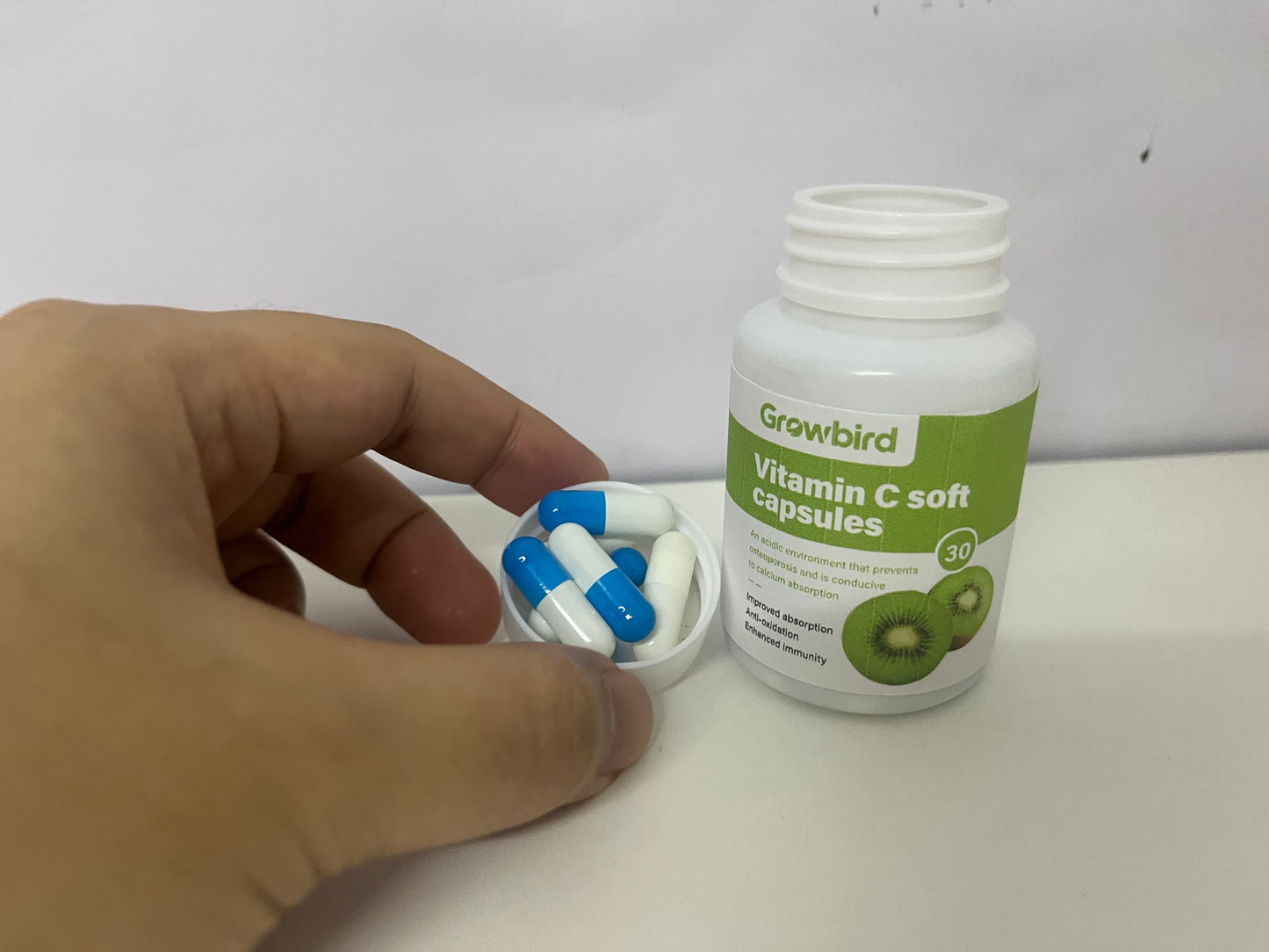 Growbird Vitamin C Kiwifruit-flavored Vitamin Capsules