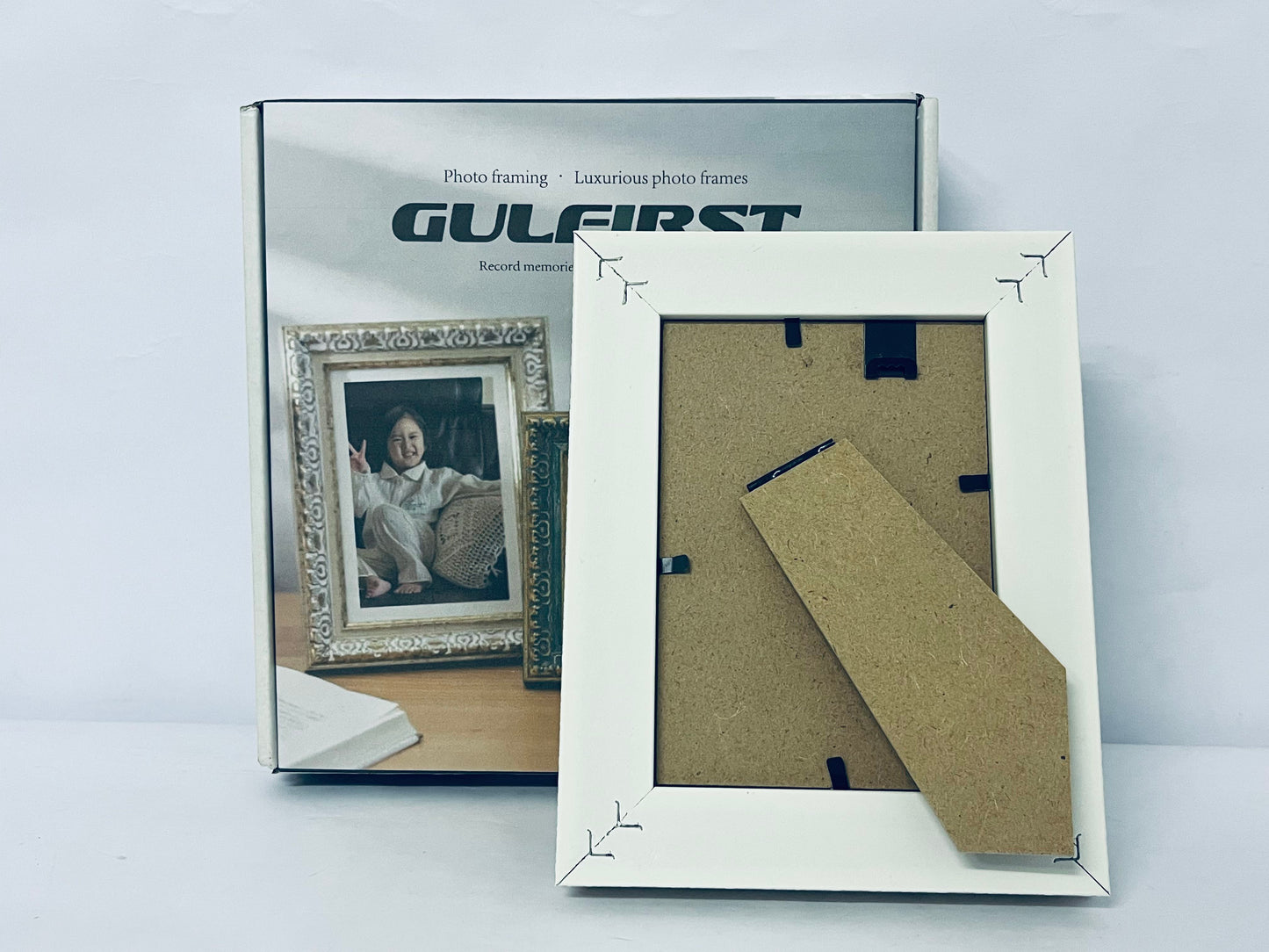 GULFIRST Picture frames Ornate Design Golden patterned border - Wall Hanging or Tabletop Great for Pictures/Diplomas/Prints