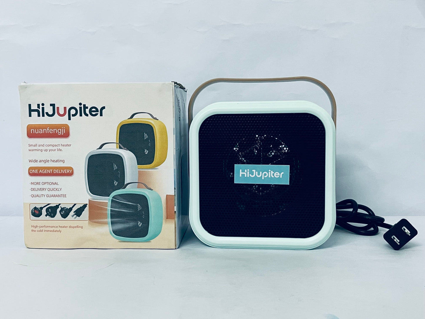 HiJupiter Portable Space Heater,Electric Heater, Compact Small Warmer, Heat Up in 2 Seconds, Safe and Quiet for Office Room Desk Indoor Use