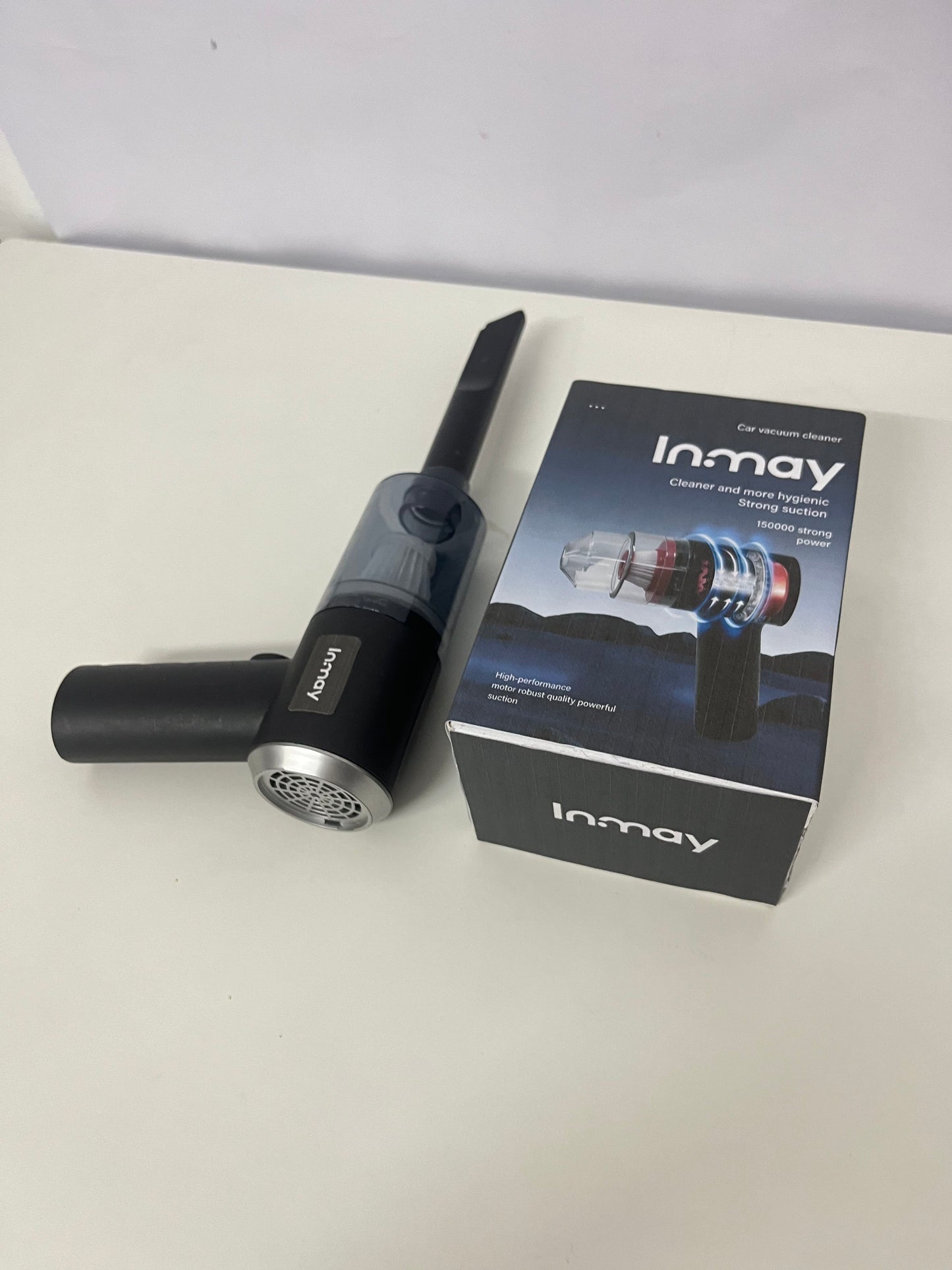 Inmay Car Vacuum Cleaner, Portable Handheld Vacuum with Strong Suction, Wireless & Lightweight, High-Efficiency Cleaning for Car Interior, Home Gaps, Pet Hair, Dust & Debris