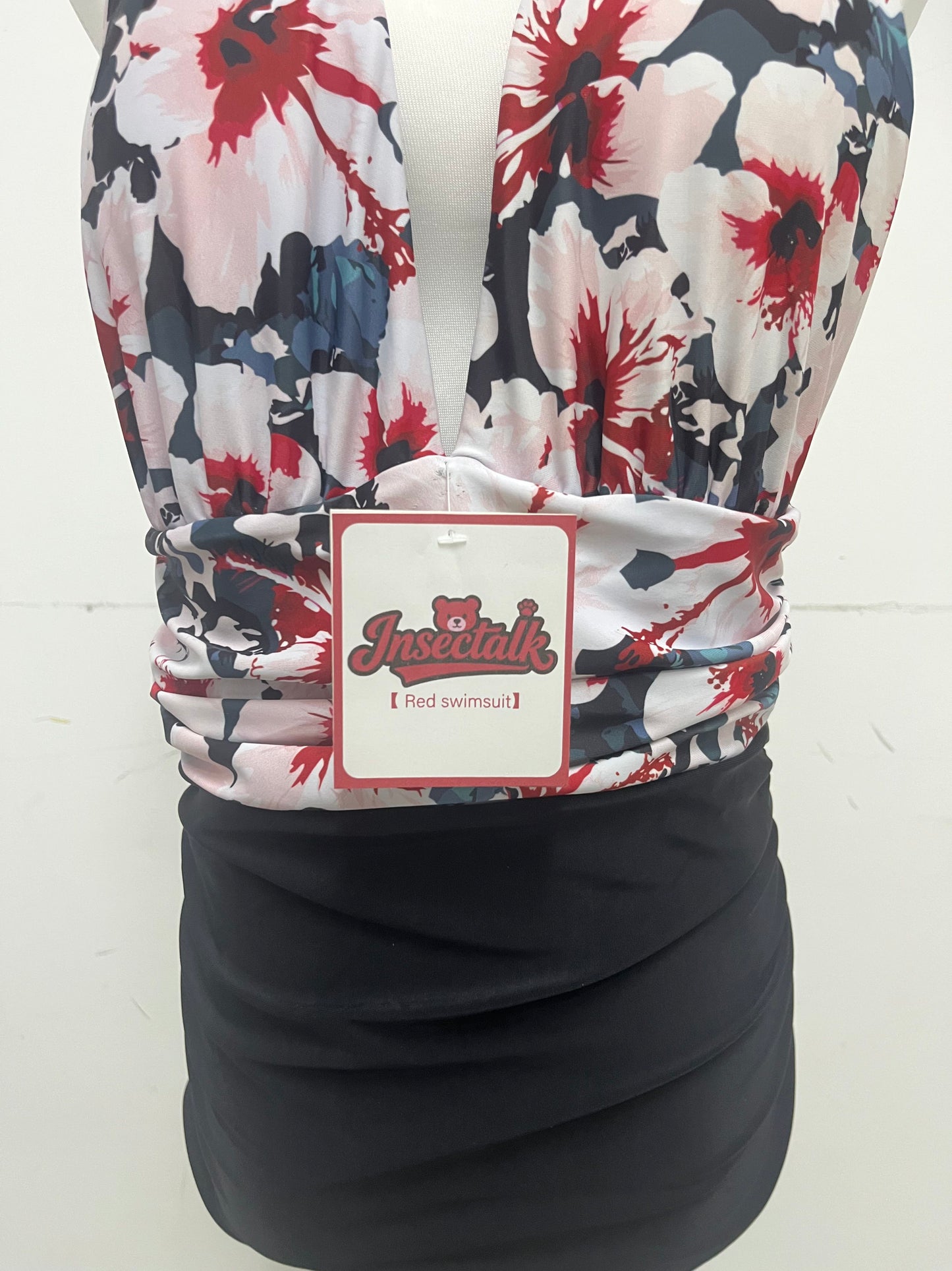 【Insectalk Floral Halter Swimsuit】—— Bold, Feminine & Ready for Summer
