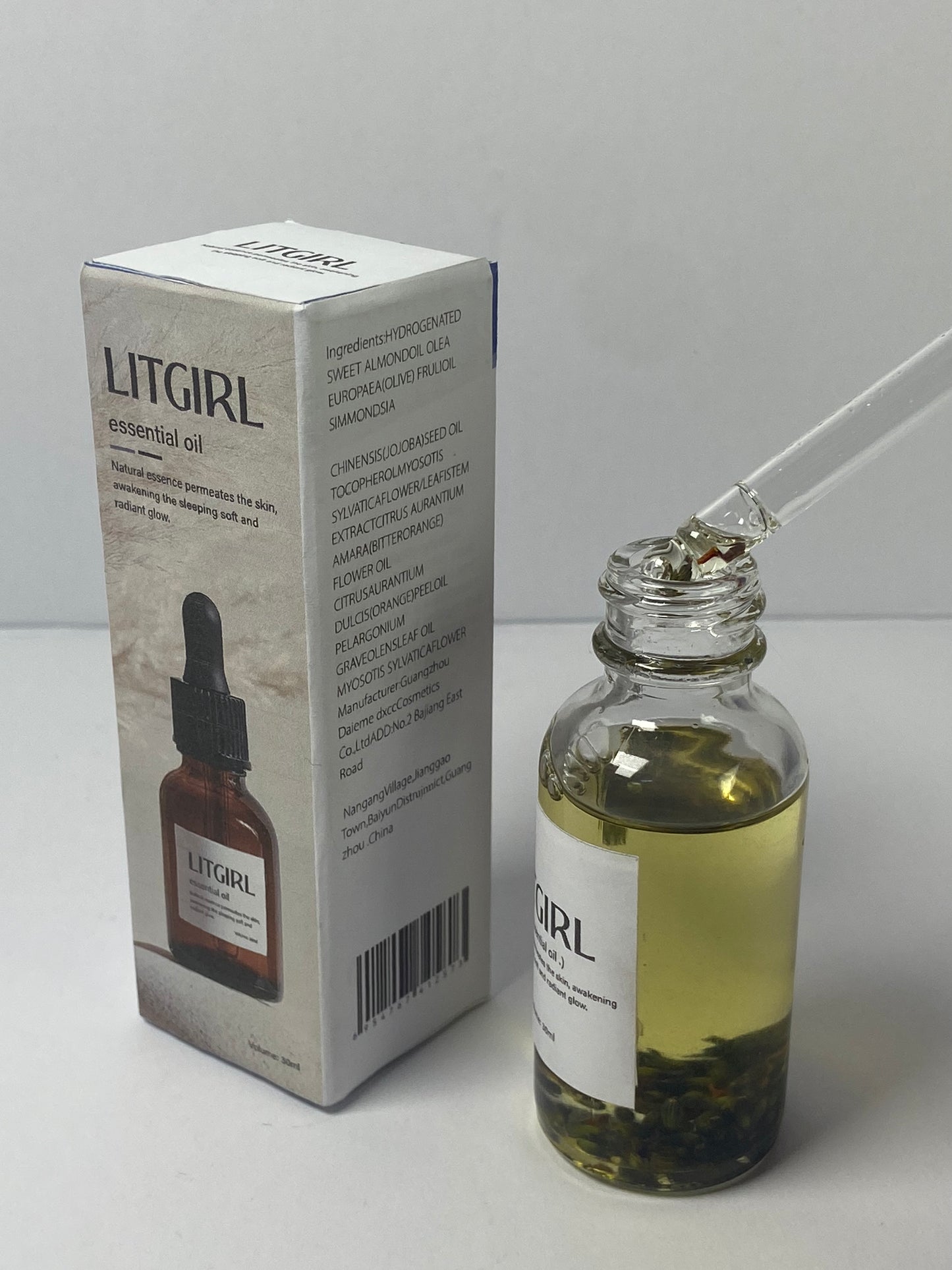 LITGIRL Essential Oil, rosemary,Stress-Supportive Botanical Blend for Clear Skin, Calm & Confidence, 30mL
