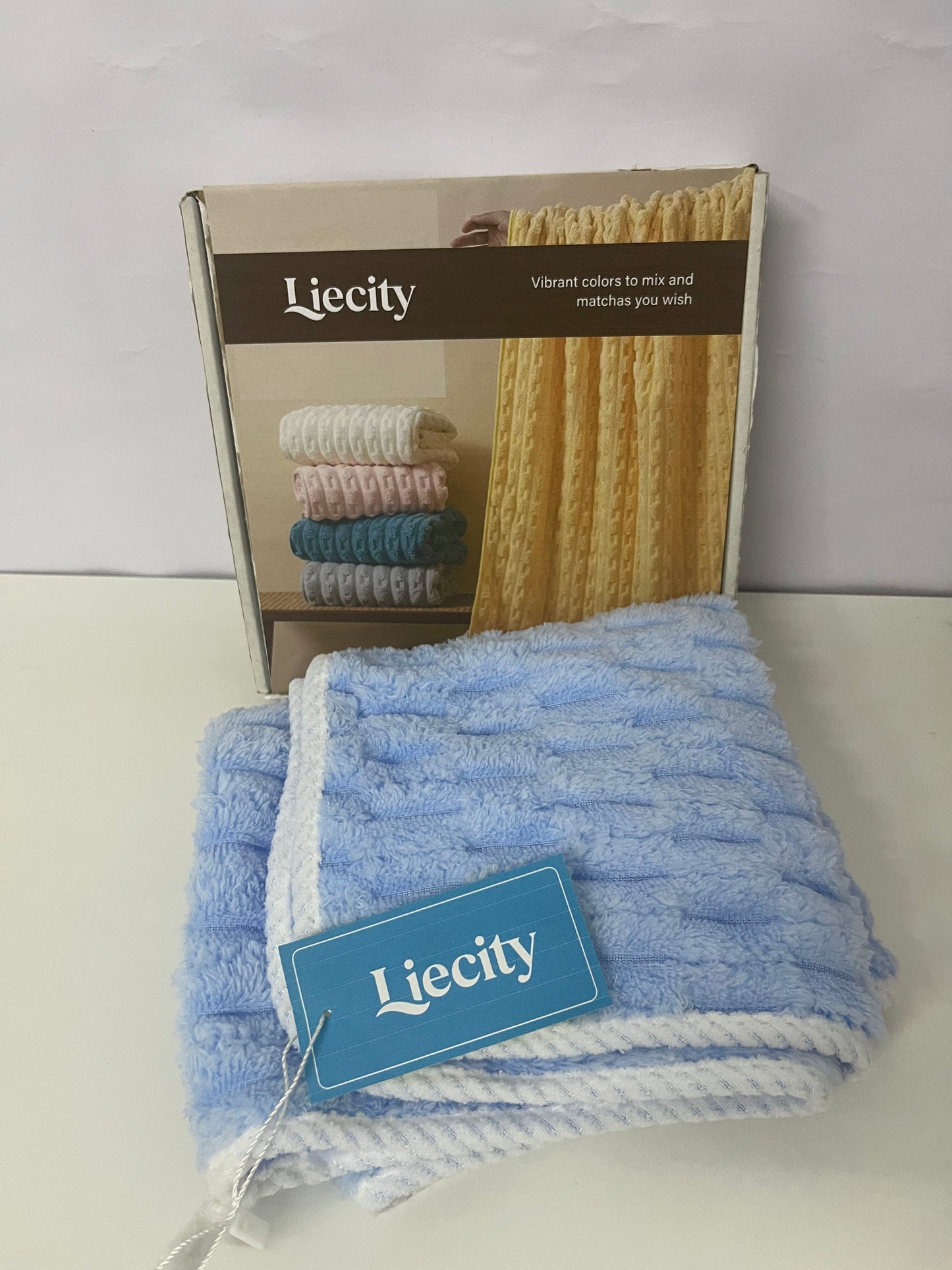 【Liecity Washcloths】——Liecity Cloud Plush Washcloths - Ultra Absorbent, Lint-Free, Soft & Quick-Drying Face Towels for Bathroom & Kitchen