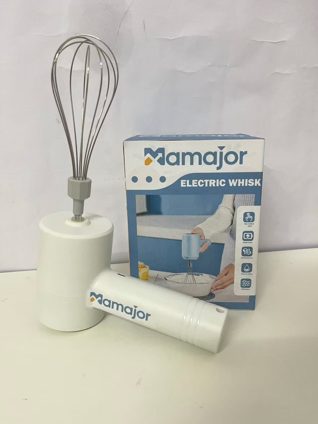 【Mamajor Cordless Electric Whisk】—— Effortless Mixing & Whipping for Home Bakers