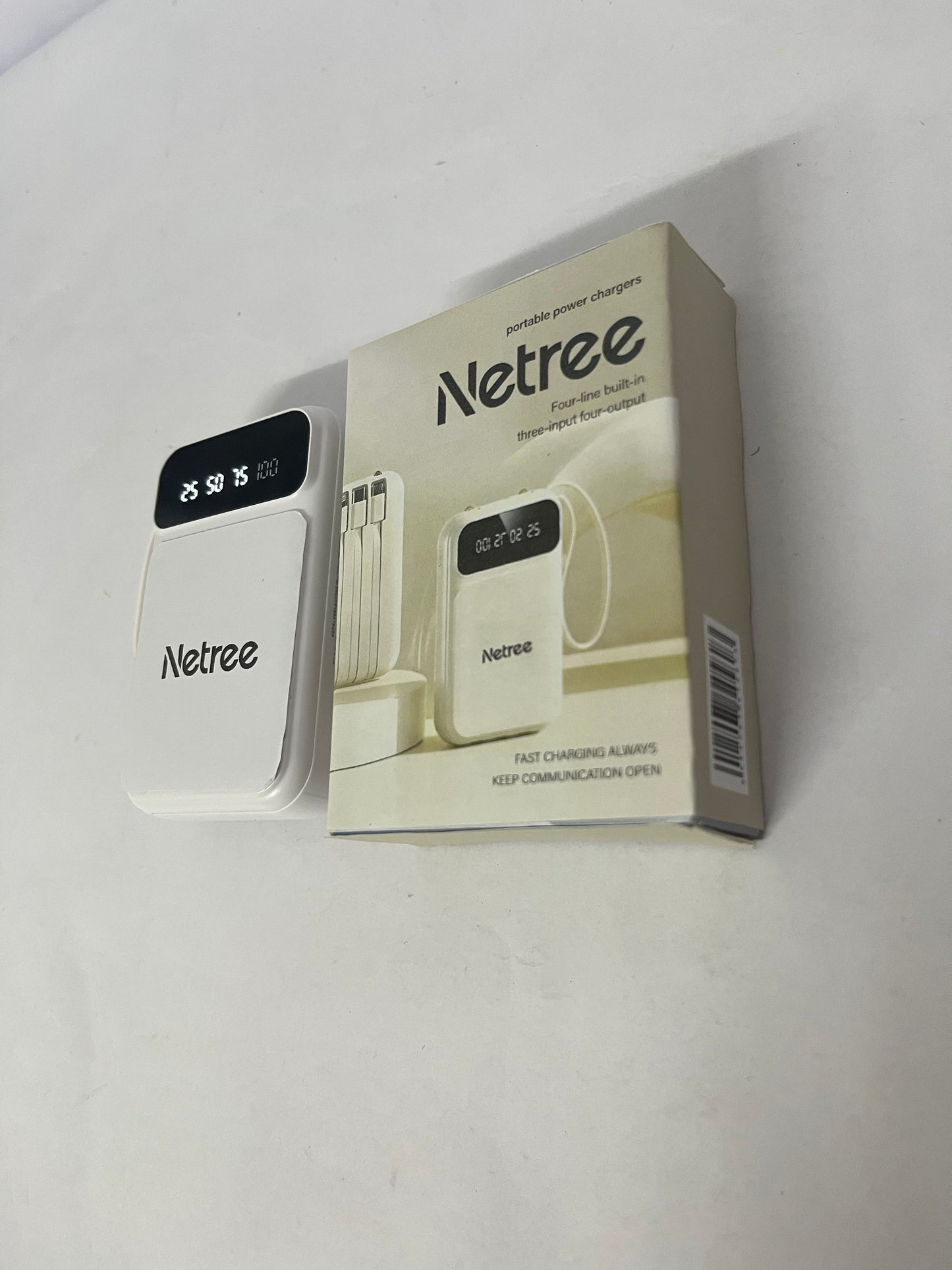 Netree Portable power chargers , 25000mAh 100W USB C Portable Charger, PD QC Fast Charging 3-Output Battery Pack