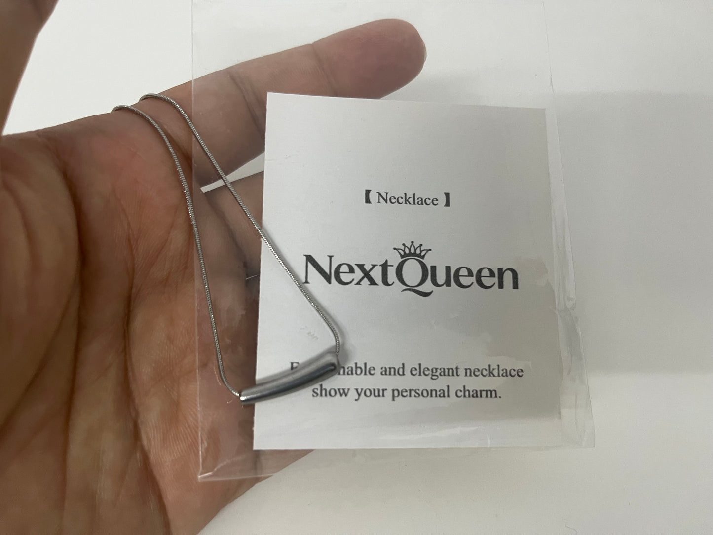 【NextQueen Slim Bar Pendant Necklace】—— Minimalist Elegance for Everyday Style