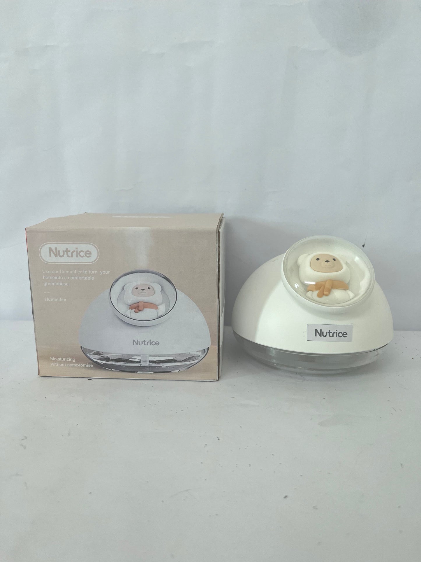 Nutrice Humidifiers for Bedroom, 3L Top Fill 30H & 26dB Quiet Runtime for Large Room, Cool Mist Ultrasonic Humidifier with Humidity Sensor, Night Light for Home, Baby, Nursery, Plants, 360ยฐ Nozzle, White