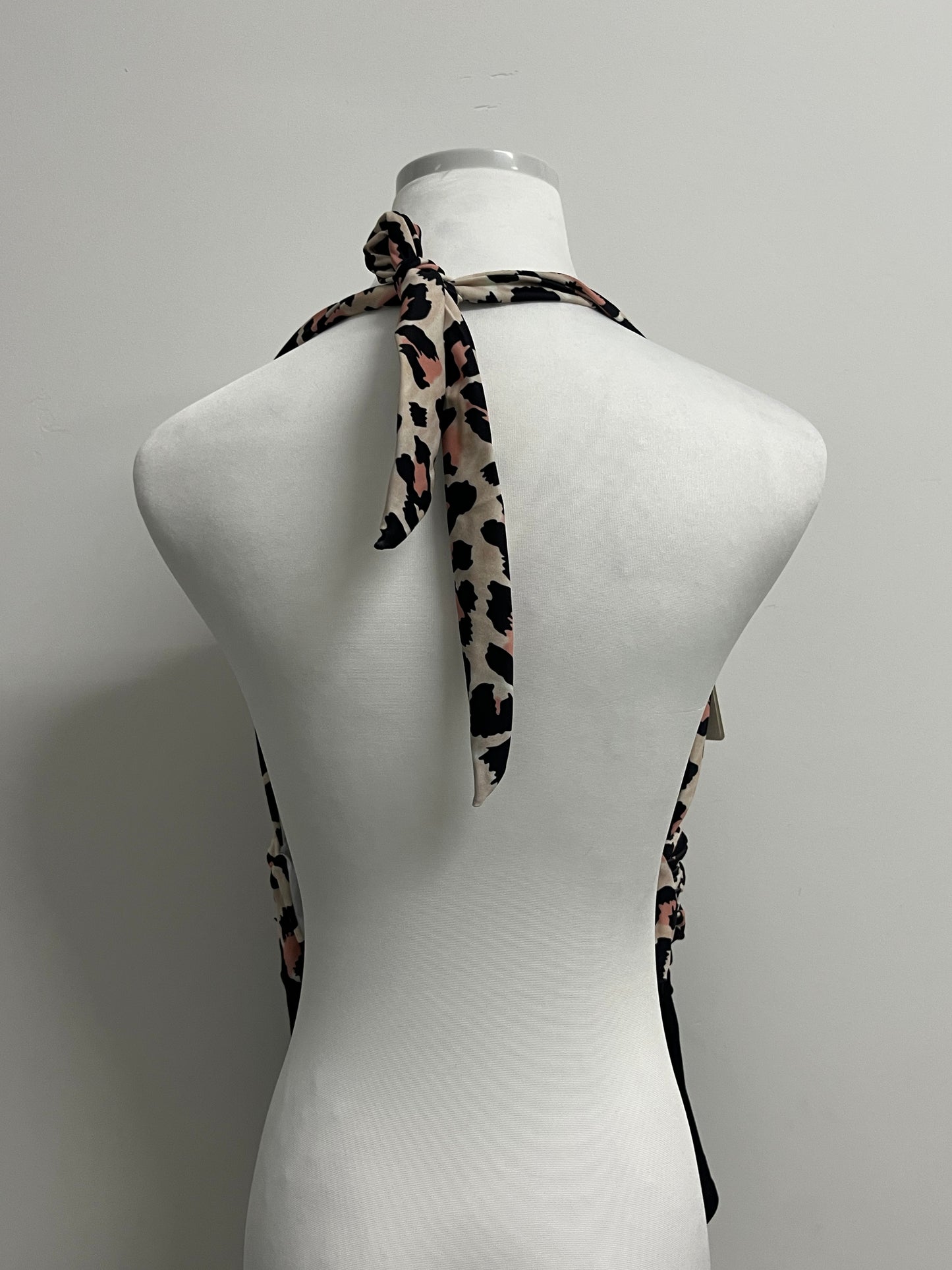PATCHAPPY Leopard print swimsuit Women's V-Neck Open Back One Piece Swimsuits
