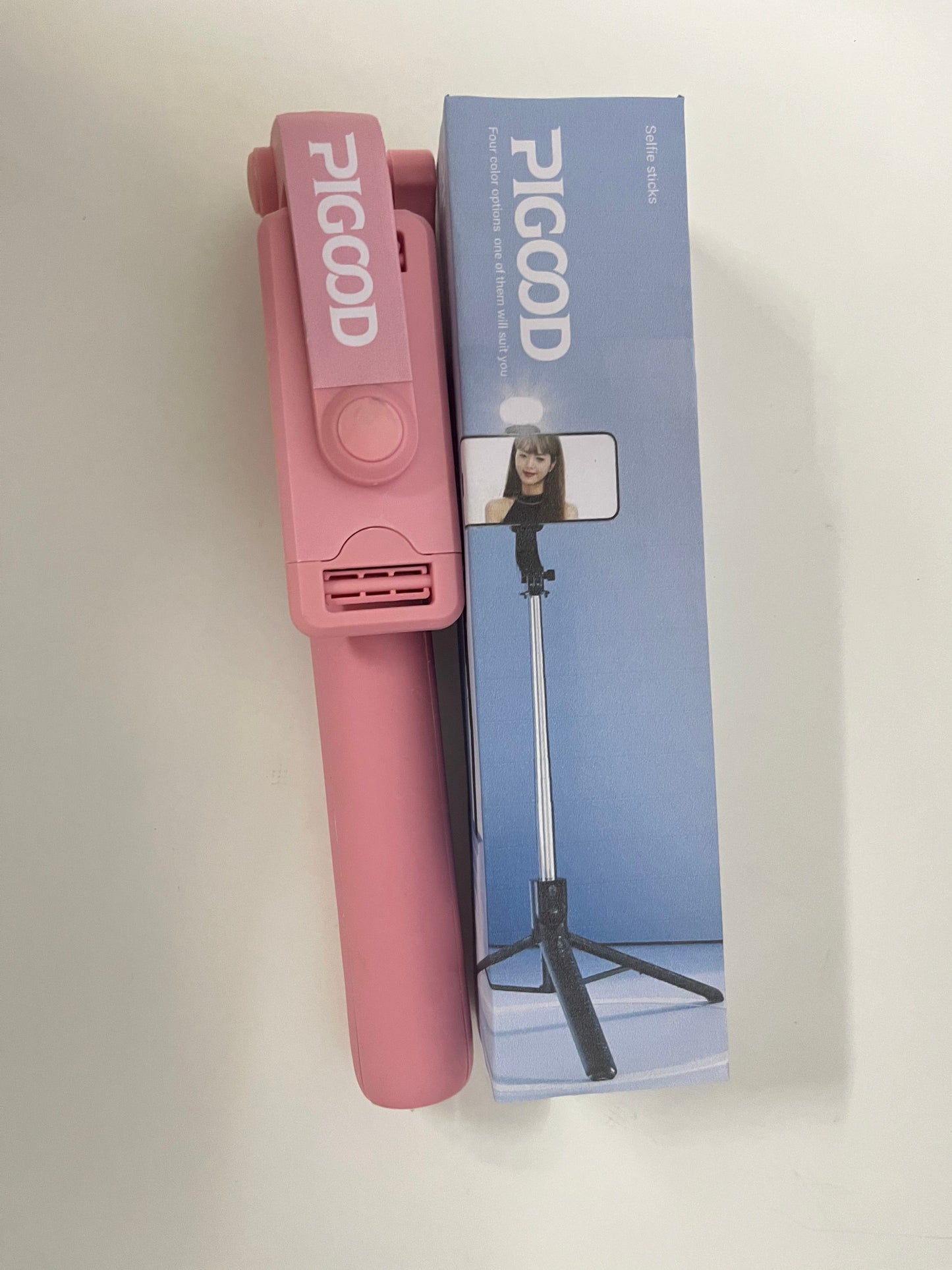 PIGOOD Multifunctional Bluetooth Selfie Stick Tripod with Fill Light, Portable Foldable, All-in-One Solution for Phone Selfie, Live Streaming & Video Creation