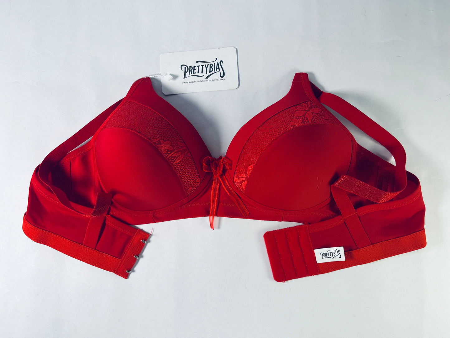 PRETTYBIAS Soft Comfortable Underwire Bras Lightly Padded Underwire Plunge