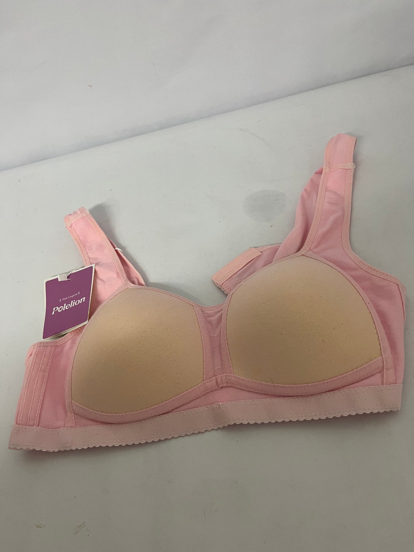 Polelion Women's Pink Comfort Bra with Skin-Friendly Fabric and Supportive Design