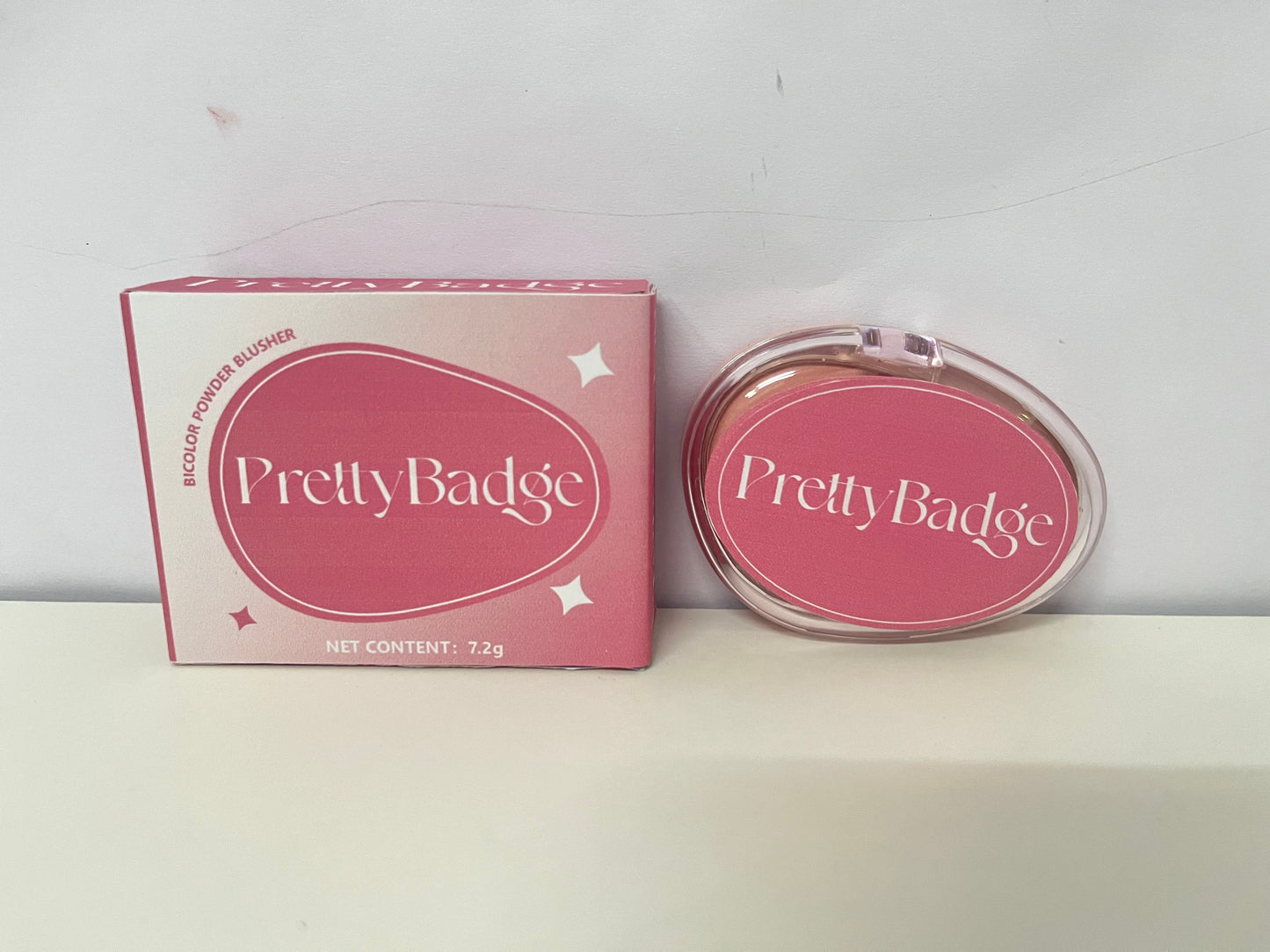 PrettyBadge Bicolor Matte Blush Vital Gradient Style A Natural Atmospheric Item for Makeup Brightening