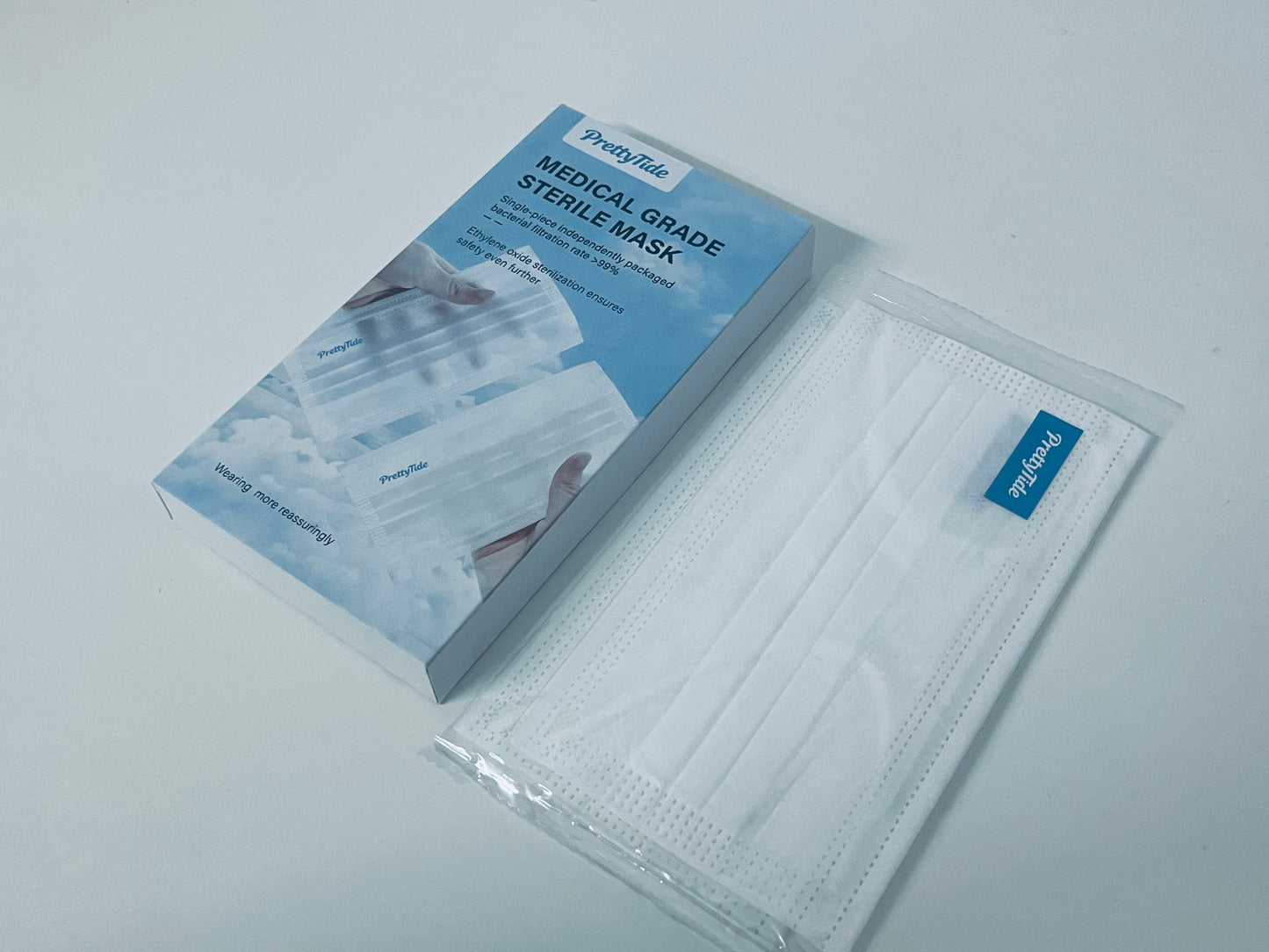 PrettyTide Medical Grade Sterile Mask Individual Packaging 99% Bacterial Filtration A Reliable Choice for Travel Protection
