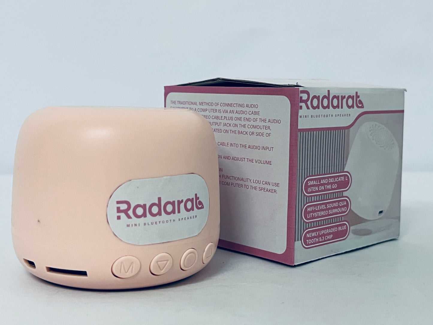 Radarat Portable Bluetooth Speakers, Deep Bass, Bluetooth 5.3, RGB Lights, Dual Pairing, 30H Playtime for Home, Outdoor, Party