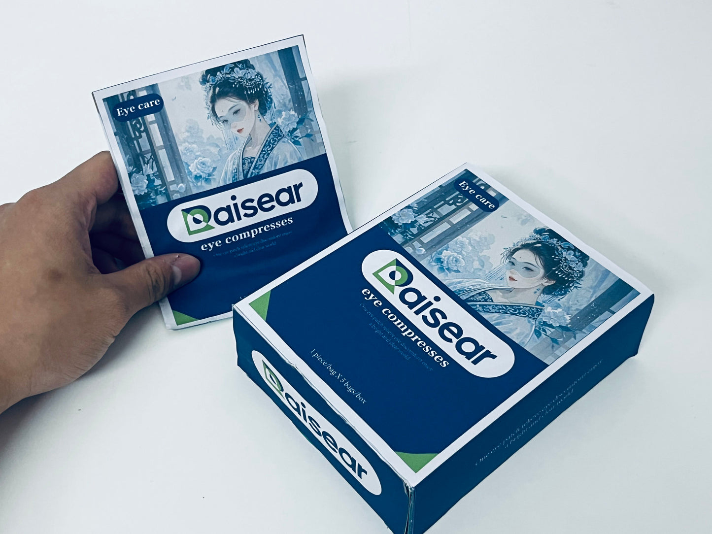 Raisear Eye Compresses, Ancient Style Eye Patches for Relieving Eye Fatigue & Dryness, Portable Individually Wrapped Eye Patches