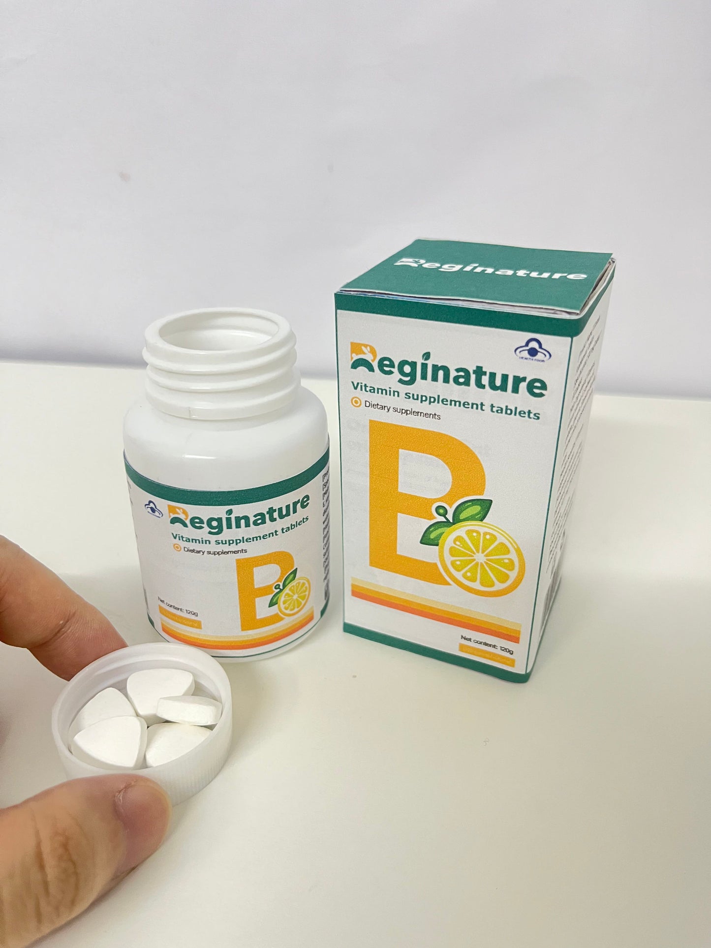Reginature Vitamin B Complex Supplement Tablets - Dietary Nutritional Supplement (120g)