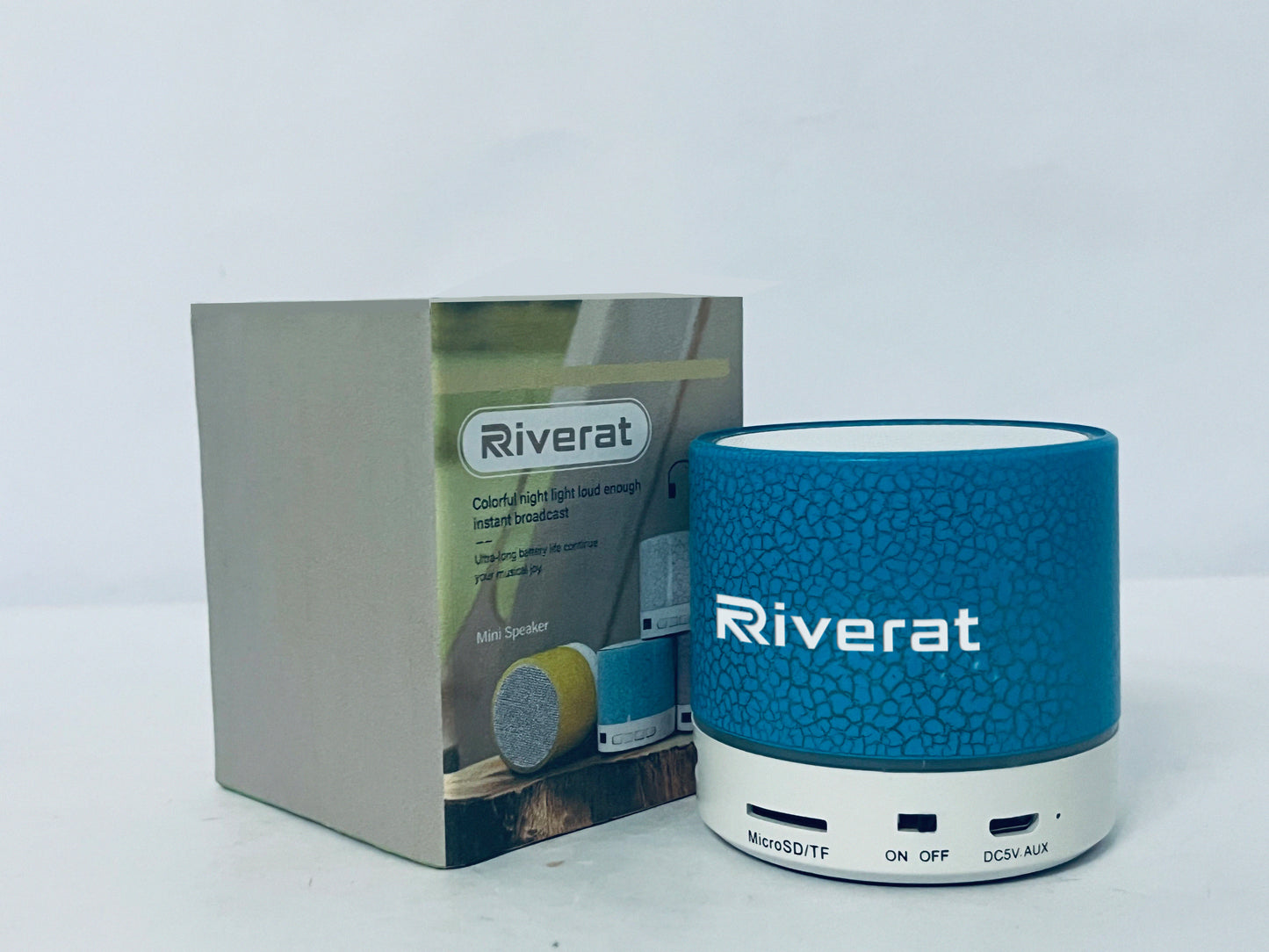 Riverat Colorful Crackle Bluetooth Mini Speaker Sound & Light Enjoyment, Vibrant Every Moment