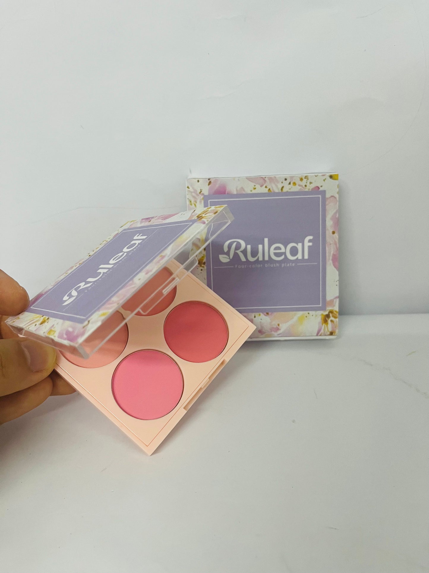 Ruleaf Blusher Cheek Candy Berry | 4 Blendable Shades in Lightweight Smooth Powder | Vegan | Blush