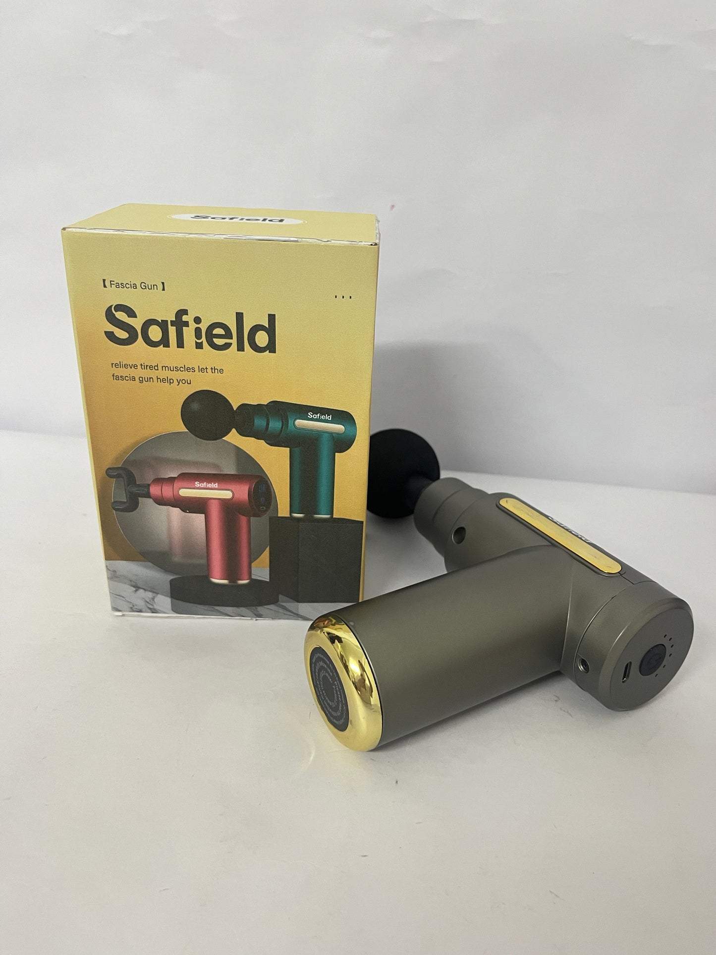 Safield Massage Gun, Small Travel Tool, Massage Gun Deep Tissue,Percussion Handheld Portable Muscle Massager Tool for Full Body Pain Relief, Ideal Gifts for Men, Women(Gray)
