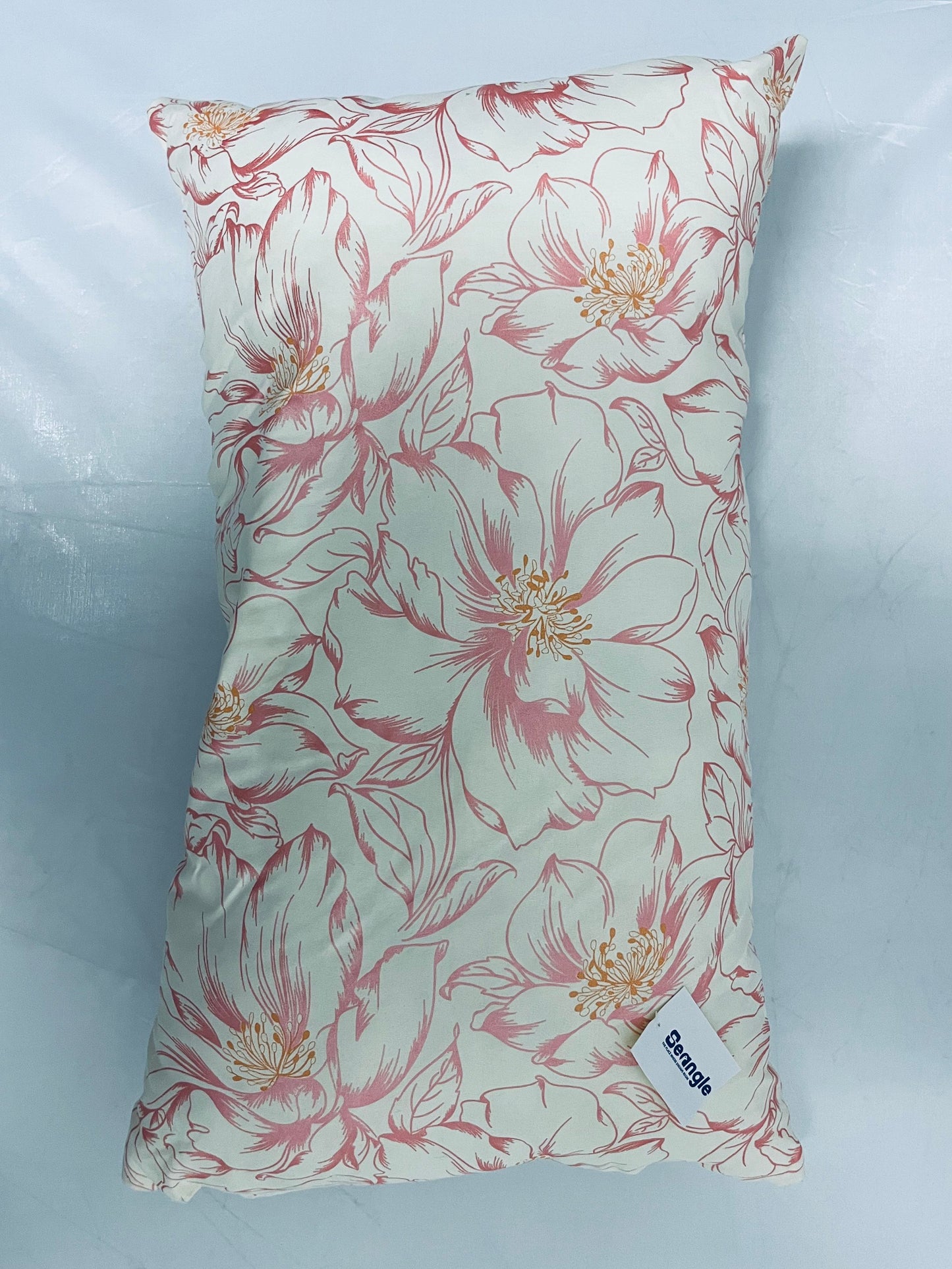 Seangle Rose Small Shredded Memory Foam Pillow for Travel and Camping - Compressible Medium Firm Bed Pillow, Breathable Cover, Machine Washable, Backpacking, Airplane and Car
