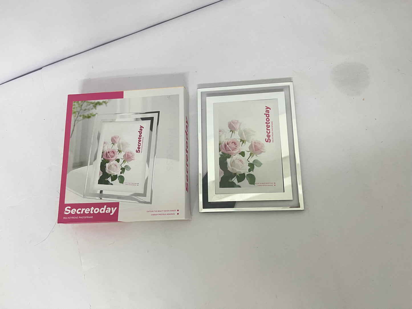 Secretoday Mirror Art Photo Frame - Minimalist Modern Home Decor Tabletop Display