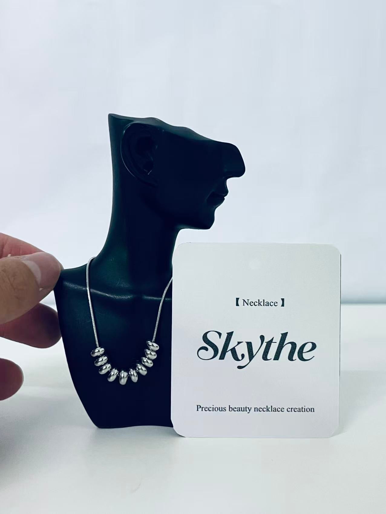 Skythe Series Personality Silver Bead Necklace - Redefine Neck Fashion Aesthetics
