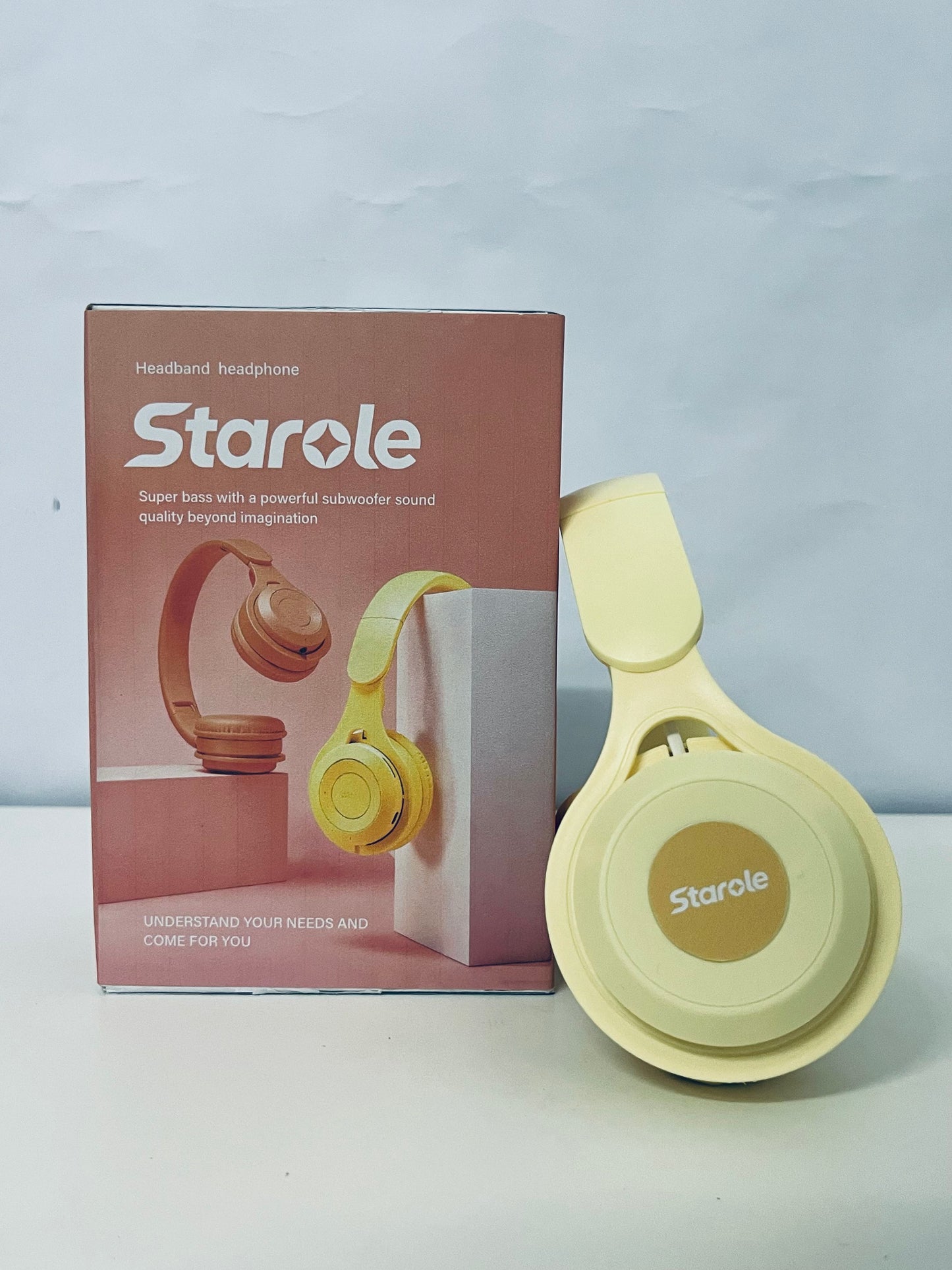 Starole Wireless Active Noise Canceling Headphones - HiFi Stereo Long Battery Life Earbuds for Sports & Commuting (Compatible with iOS/Android)