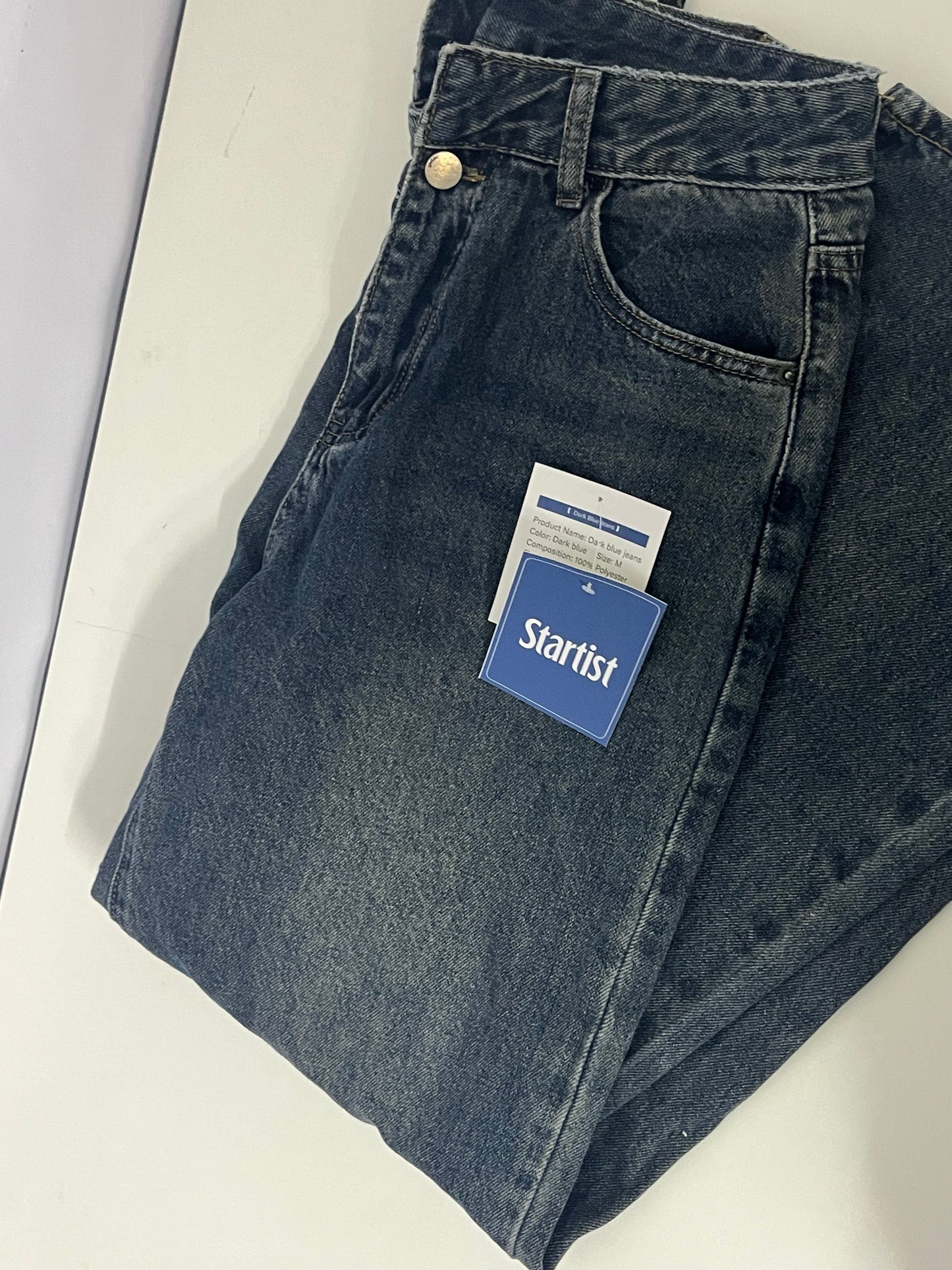Startist Vintage Washed High-Waisted Straight-Leg Jeans - Create a Casual and Uninhibited Fashion Style
