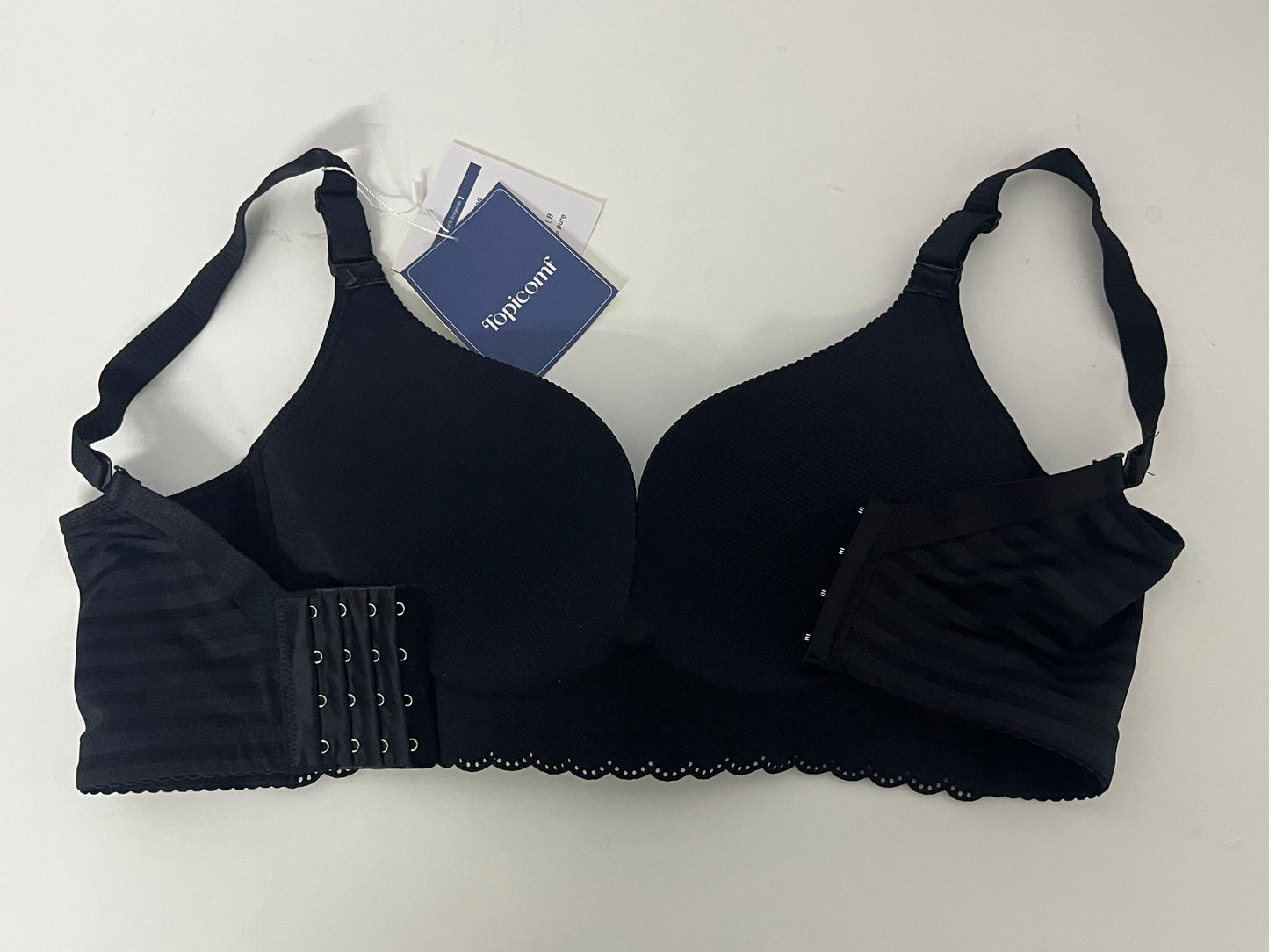 Topicomf Women's Push-Up Bra, Skin-Friendly & Breathable Fabric, Adjustable Multi-Row Buckle, Lace Trim Elegant Shaping Underwear