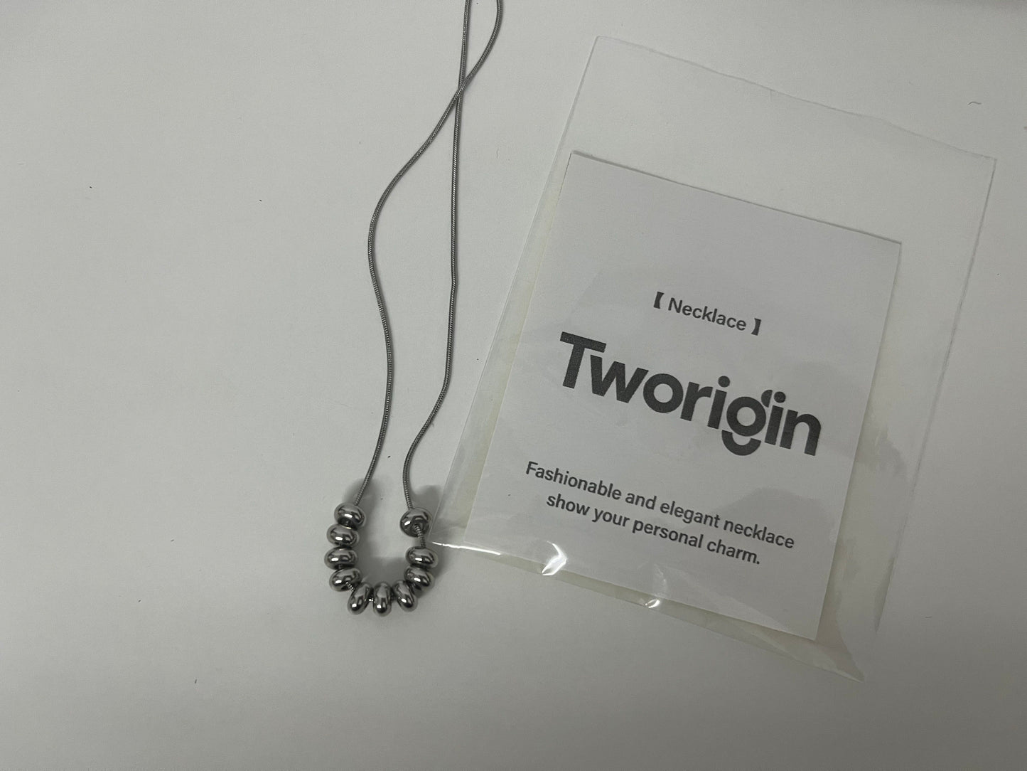 Tworigin Metal Bead Chain Necklace A Minimalist & Premium Essential for Outfit Embellishment