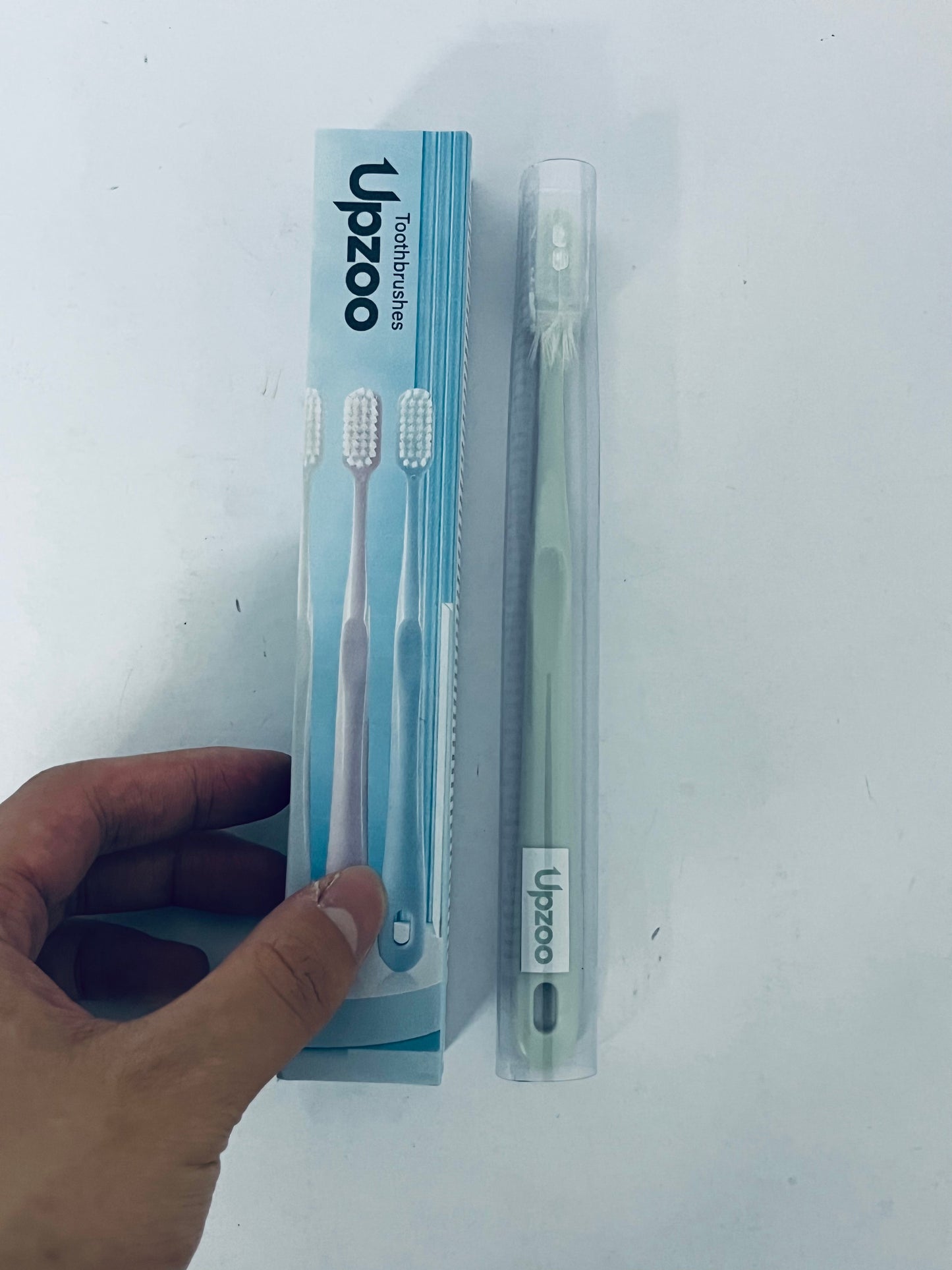 Upzoo Classic Manual Toothbrush with Extra Soft Activated-Charcoal, Tapered Bristles, Bioplastic Handle That Includes Travel Cap, Dentist-Approved, Great for Adults and Kids, Multi Color