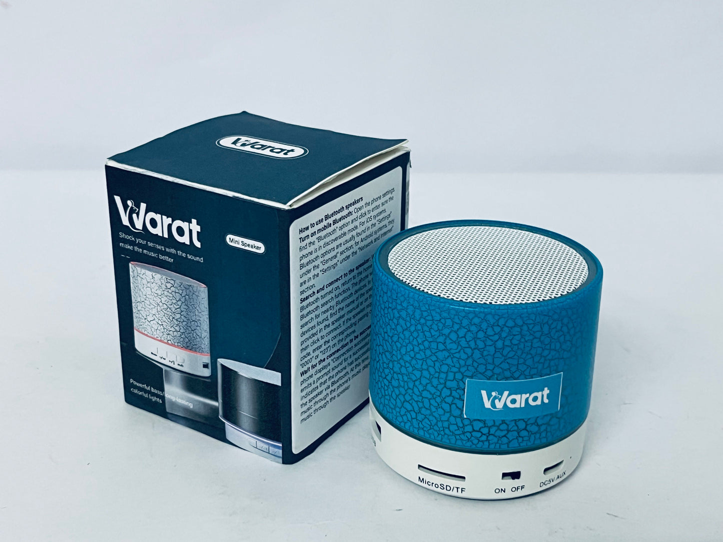 Warat Portable Mini Speaker, Super Bass Stereo Rechargeable Speaker