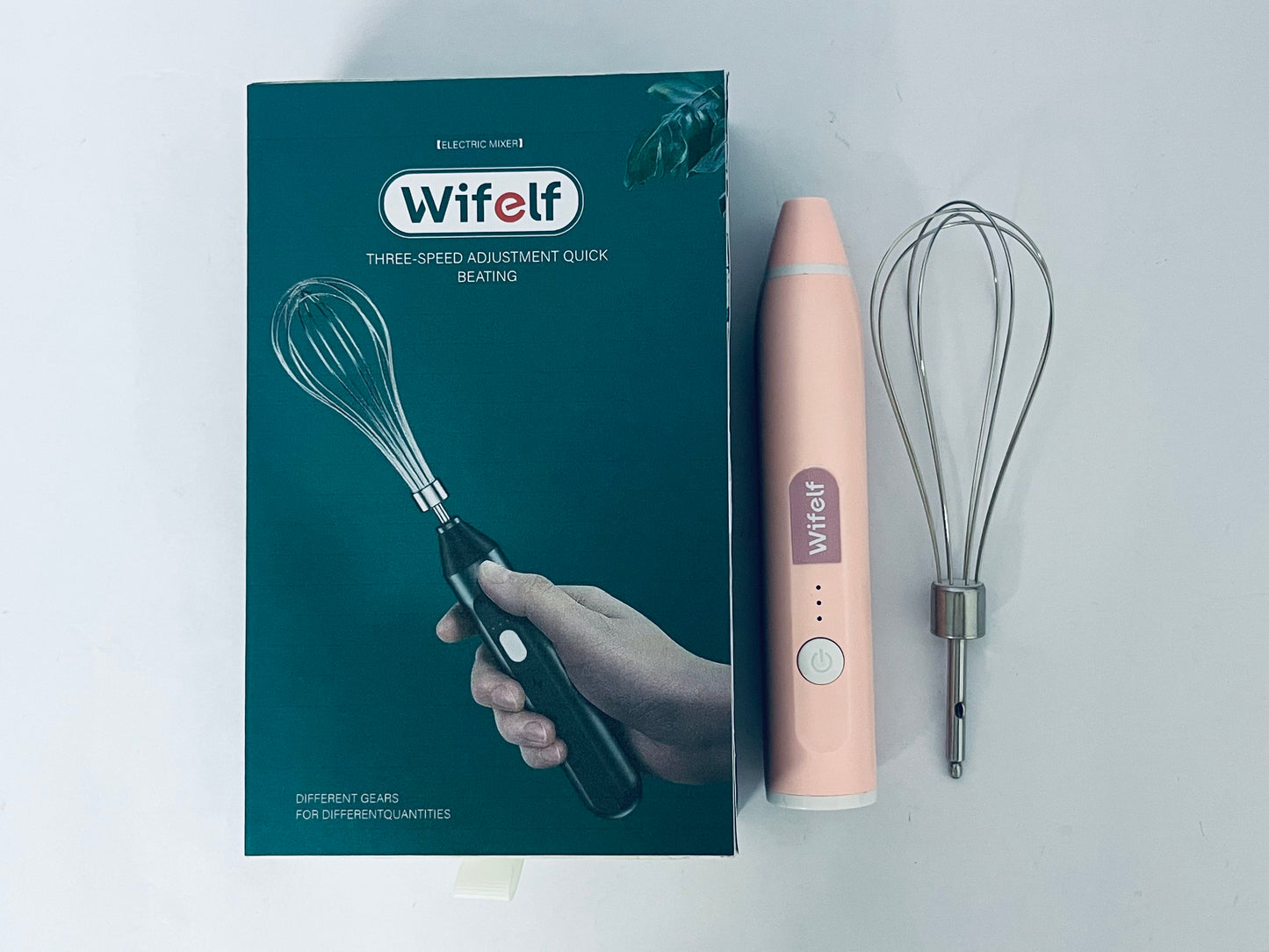 Wifelf Handheld Mixers, USB Rechargable Handheld Eggs Beater Cordless Electric Food Mixers Detachable Milk Frothers Kitchen Tool