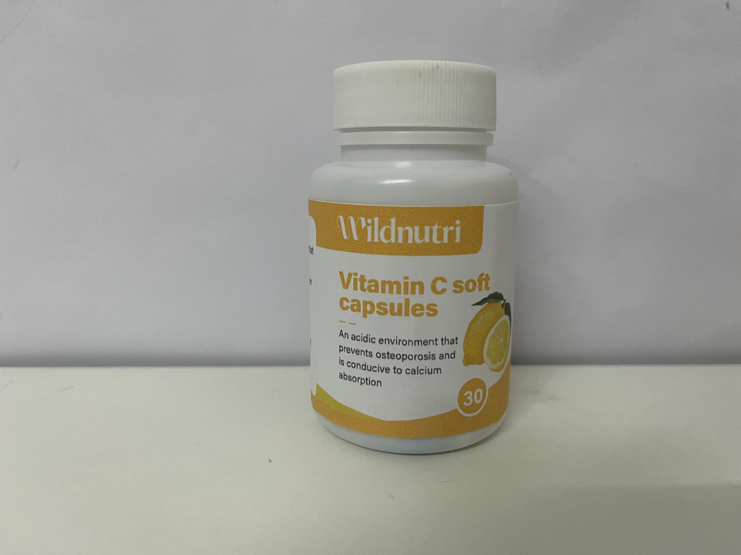 Wildnutri Lemon-Flavored Vitamin C Soft Capsules: Daily Supply for Dual Bone & Nutritional Care
