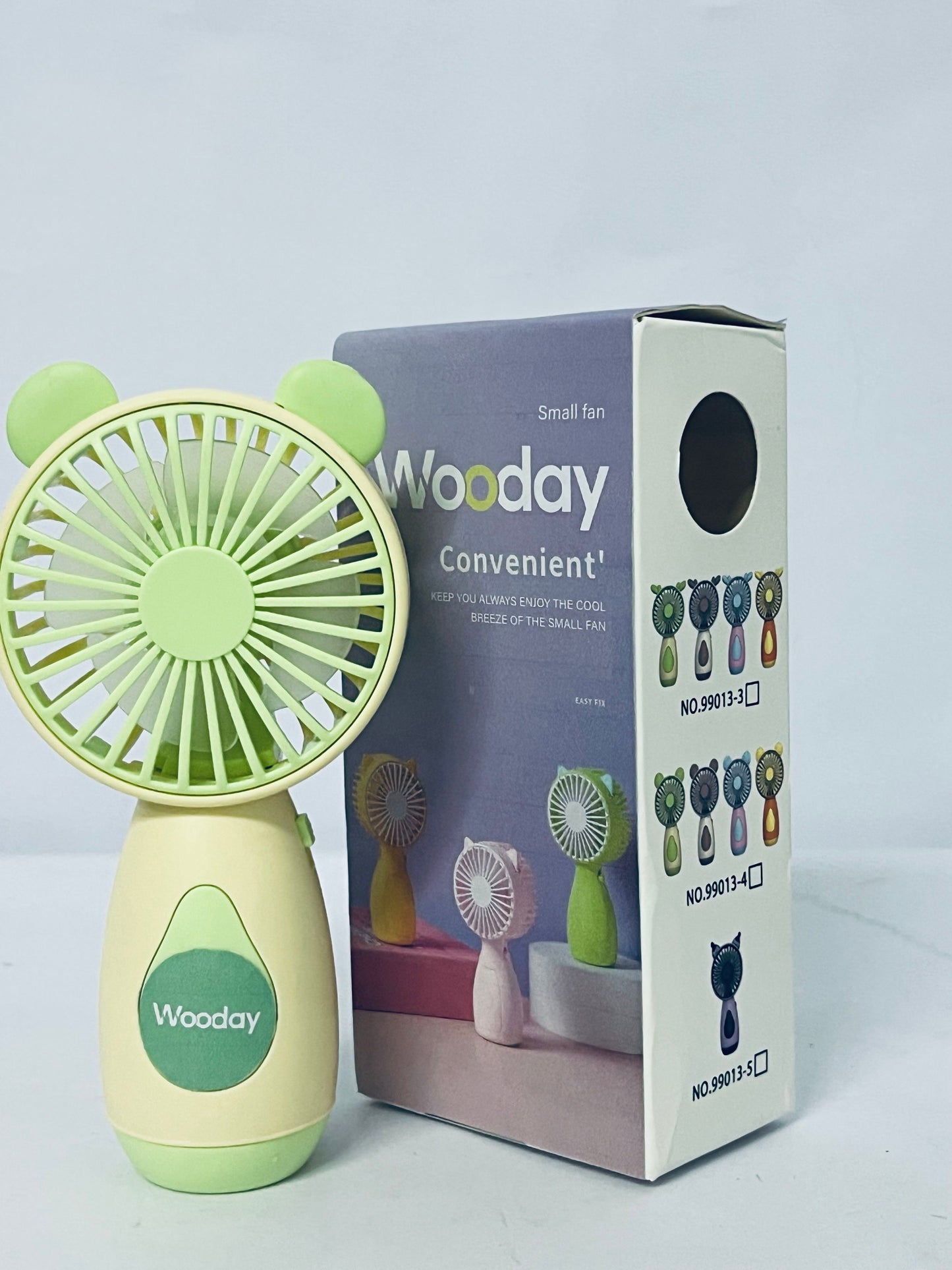 Wooday Mini Handheld Fan, Cute Bear Shape USB Rechargeable Fan Small Personal Portable Mini Fan Battery Operated Ergonomic Handle for Summer