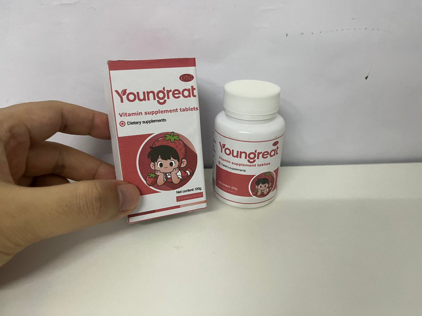 Youngreat Kids’ Vitamin Supplement Tablets 120g Strawberry Flavor A Fun Health Item for Daily Nutritional Support