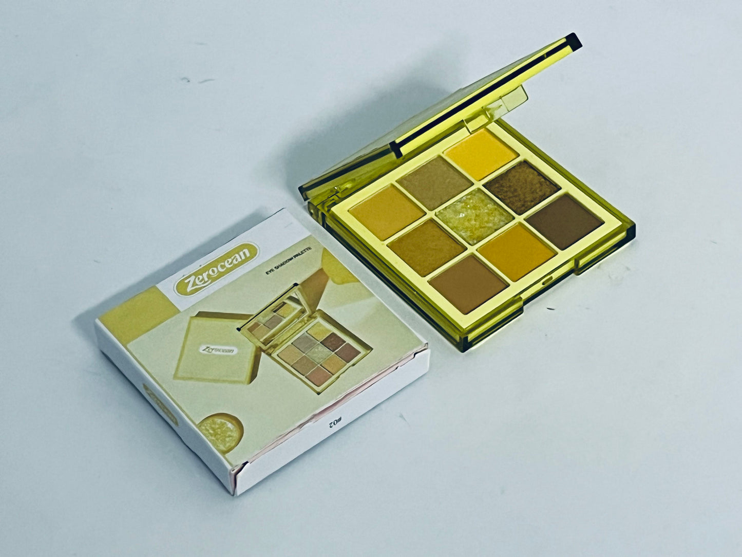 Zerocean Eyeshadow Palette 9 Color Eye Shadow Matte Glitter Professional Makeup Eye Shadow Powder Long Lasting Waterproof Cosmetic Eye Shadow Palette - Yellow
