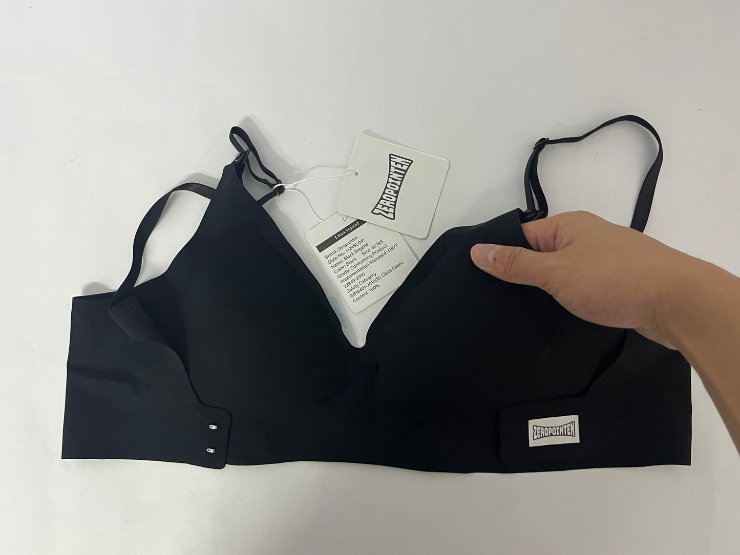 ZEROPOINTEN Deep V Wireless Bras for Women Seamless Comfy Bralettes Lightly Lined