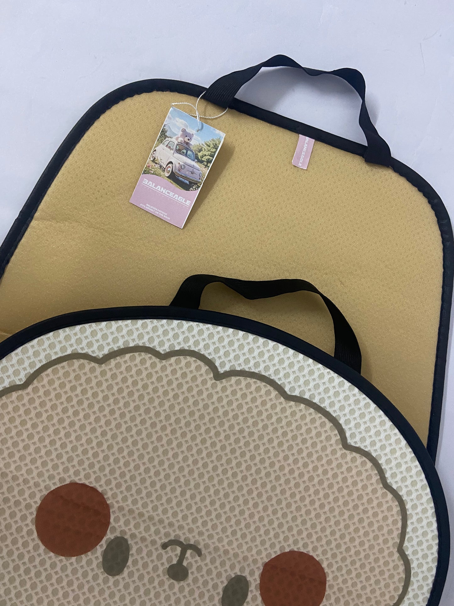 BALANCEAGLE Car Seat Cushion with Back Support Pillow,Non-Slip Bottom, Lumbar Support Car Seat Cushion for Long Sitting,Comfort Car Seat Protector,Car Seat Pad Works with Truck,SUV