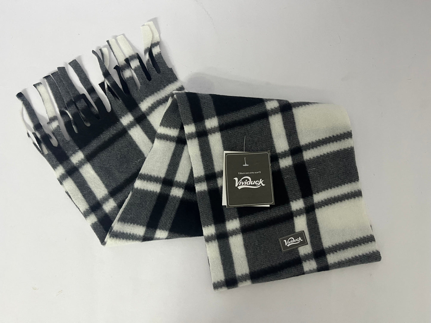 Vividuck Scarf for Women and Men-Fall Winter Classic Cashmere Feel Tartan Checkered Plaid Scarves