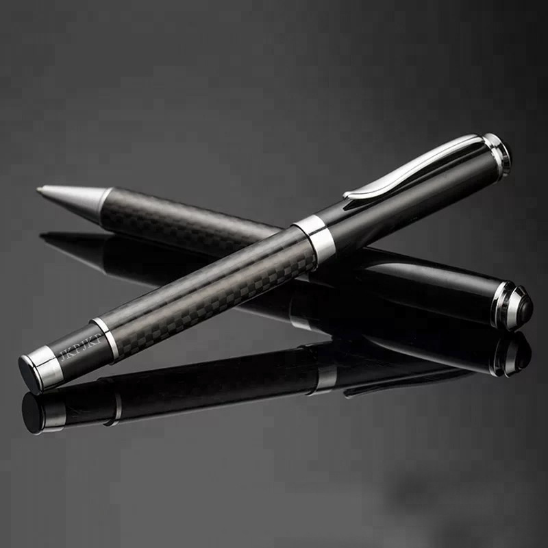 JKPJKP heavy luxury Pens logo customized metal roller ball pen carbon fiber pen