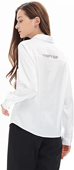 VHPVHP Women's Button-Down Shirts Long Sleeves Casual Work Blouse