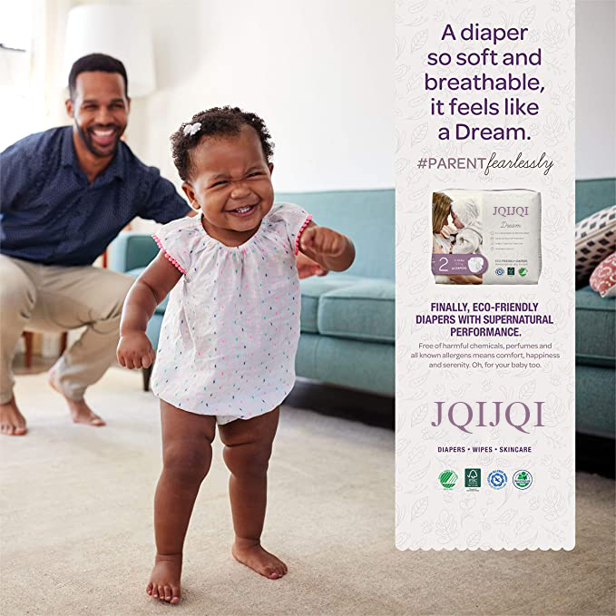 JQIJQI Premium Eco-Friendly Baby Diapers