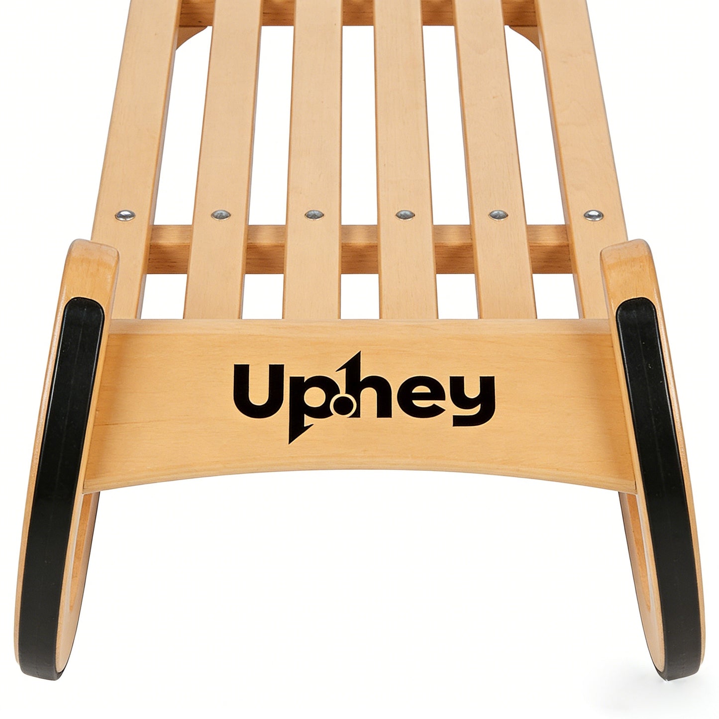Uphey Classic Wooden Bobsled, Heavy-Duty Beech Wood Toboggan for Kids and Adults, Durable Retro Sled with Anti-Collision Design for Outdoor Snow Sledding